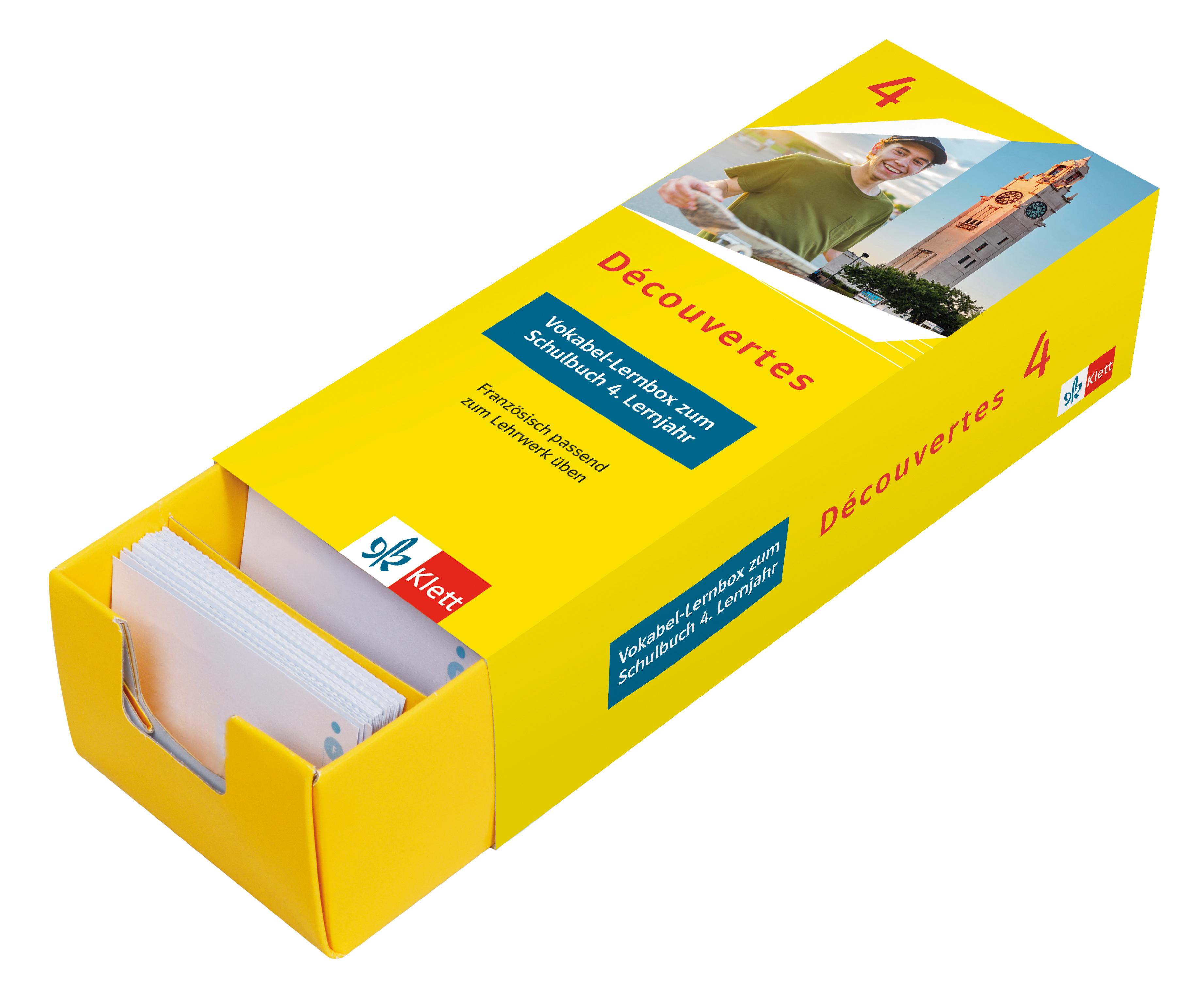 Vorderes Coverbild Découvertes 4 (ab 2020) - Vokabel-Lernbox zum Schulbuch 4. Lernjahr