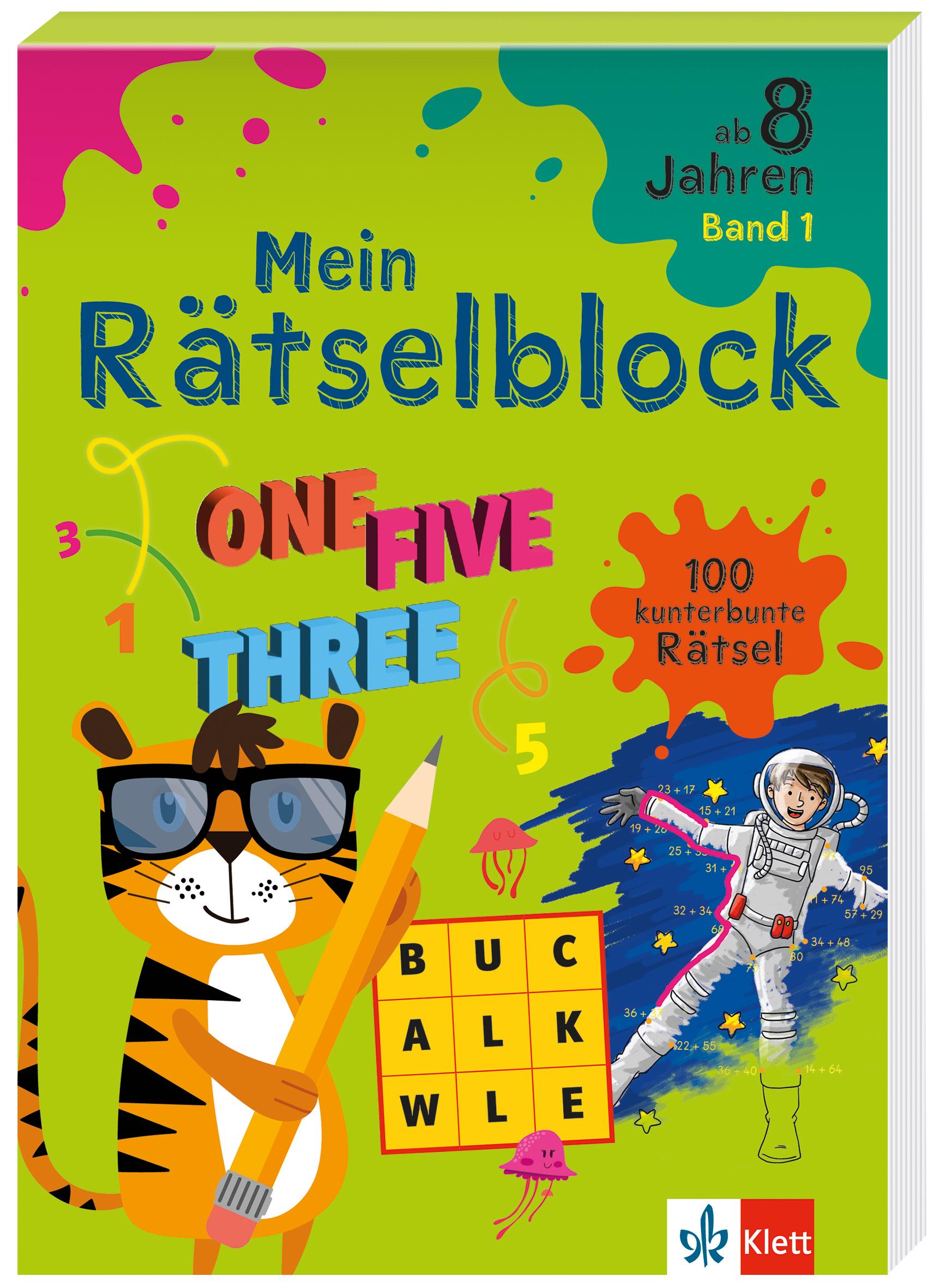 Vorderes Coverbild Klett mein Rätselblock ab 8 Jahren Band 1