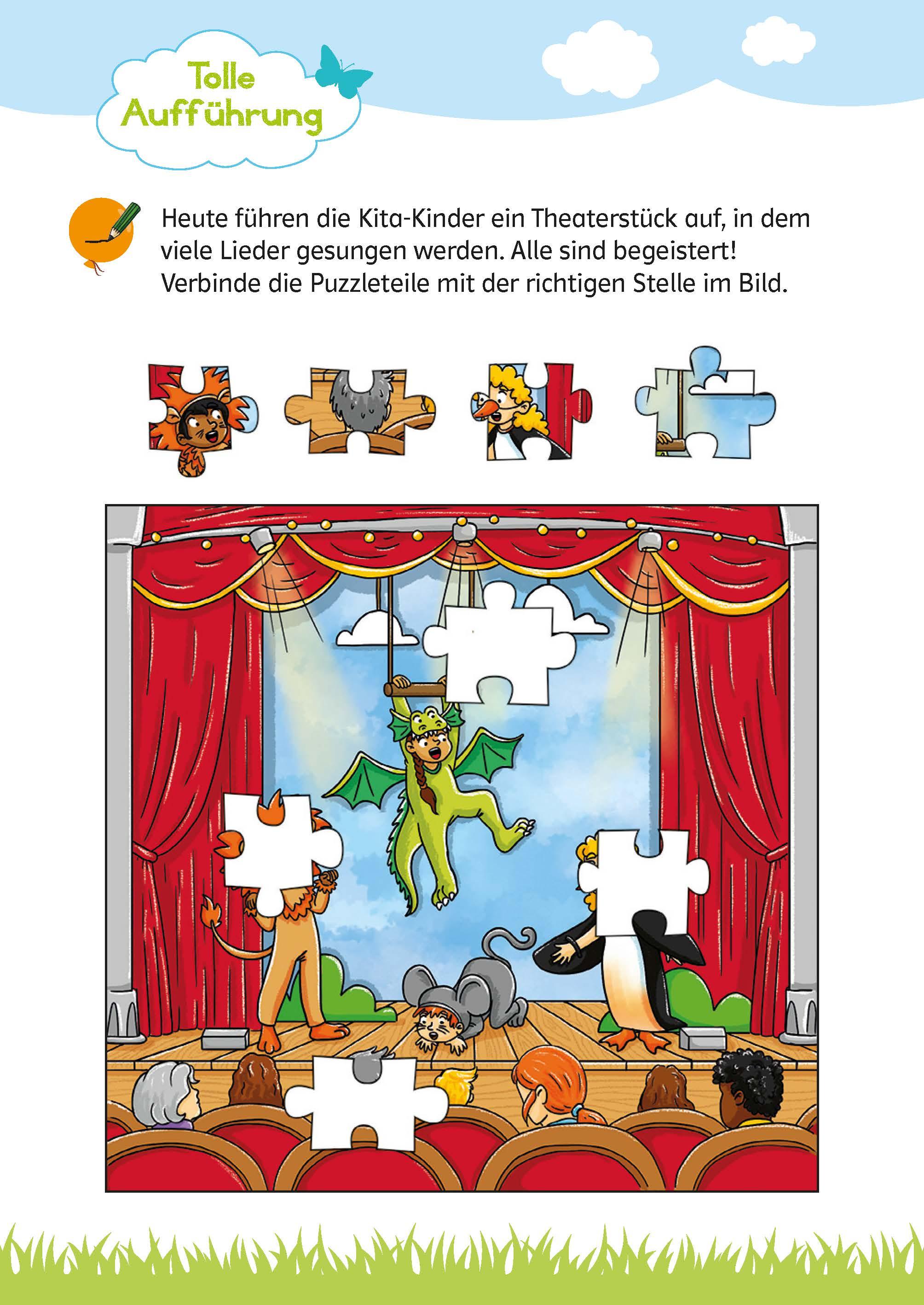 Beispielinhalt (Bild) Klett Mein großer bunter Vorschul-Rätselblock