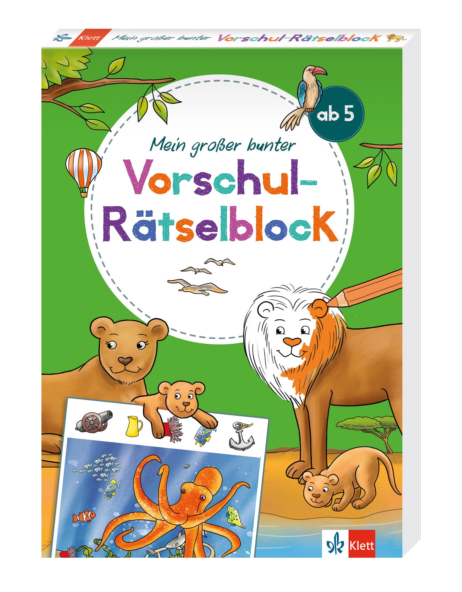 Vorderes Coverbild Klett Mein großer bunter Vorschul-Rätselblock