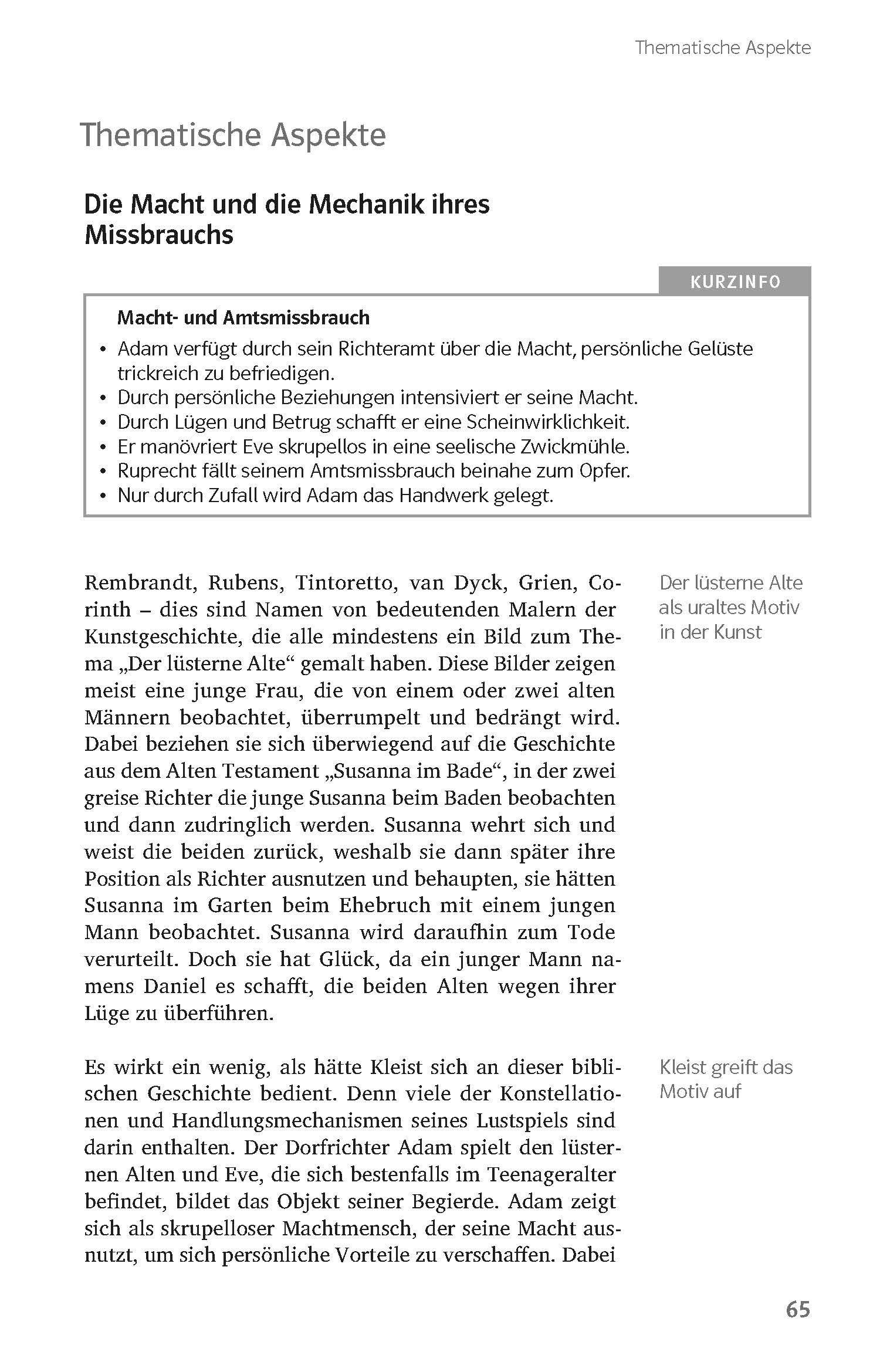 Beispielinhalt (Bild) Klett Lektürehilfen Heinrich von Kleist, Der zerbrochne Krug
