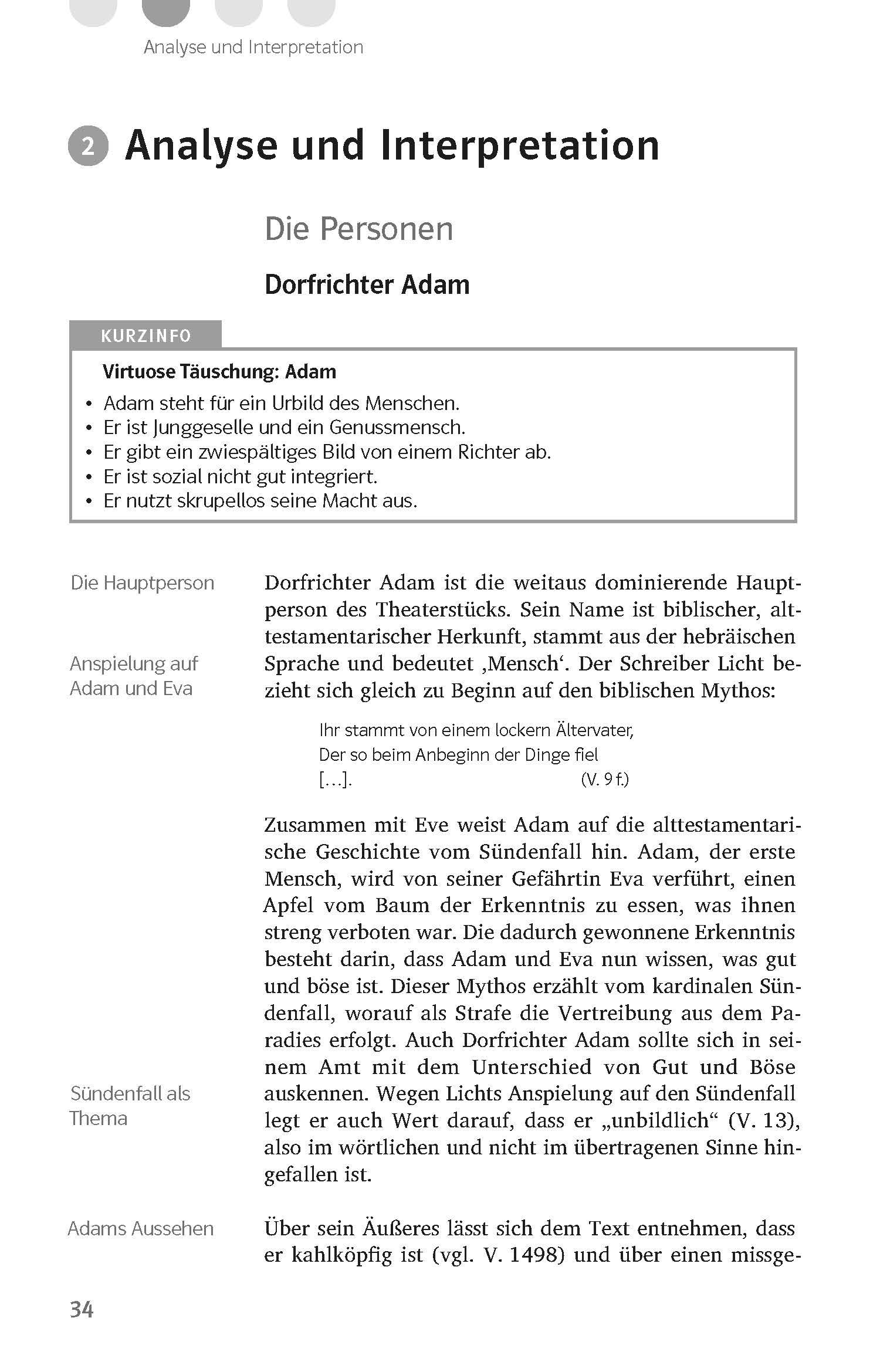 Beispielinhalt (Bild) Klett Lektürehilfen Heinrich von Kleist, Der zerbrochne Krug
