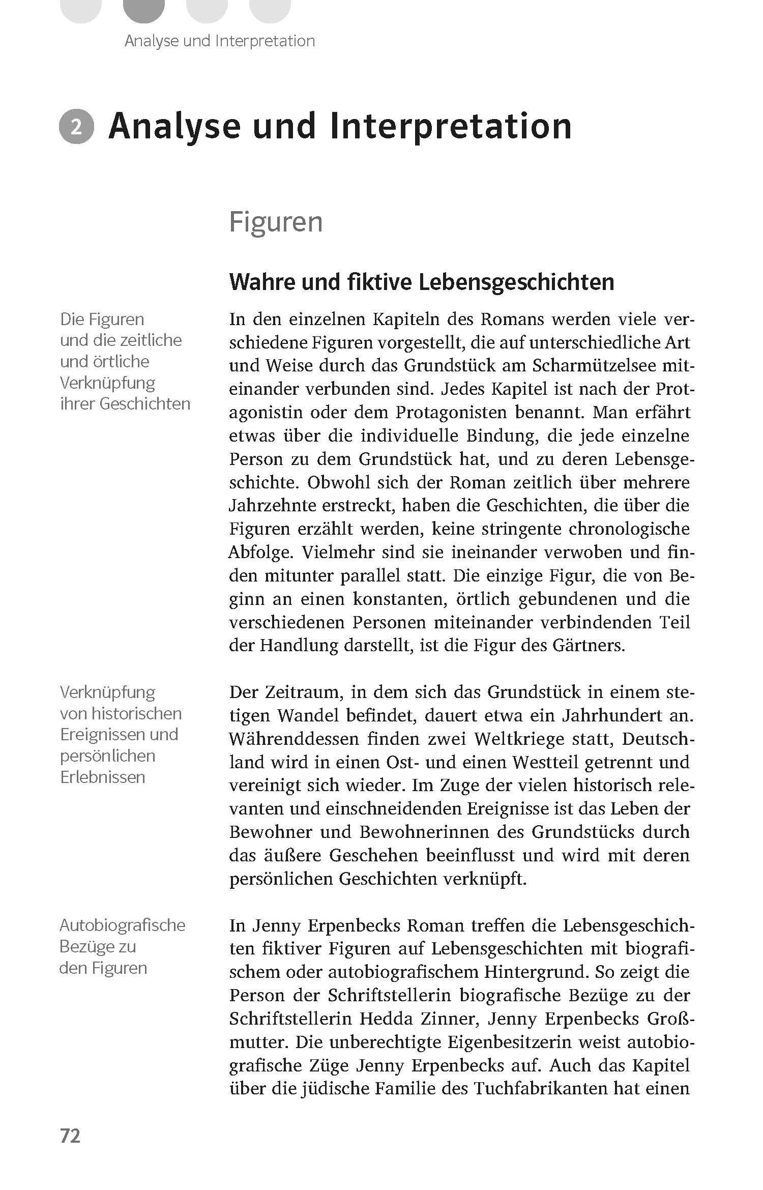 Beispielinhalt (Bild) Klett Lektürehilfen Jenny Erpenbeck, Heimsuchung