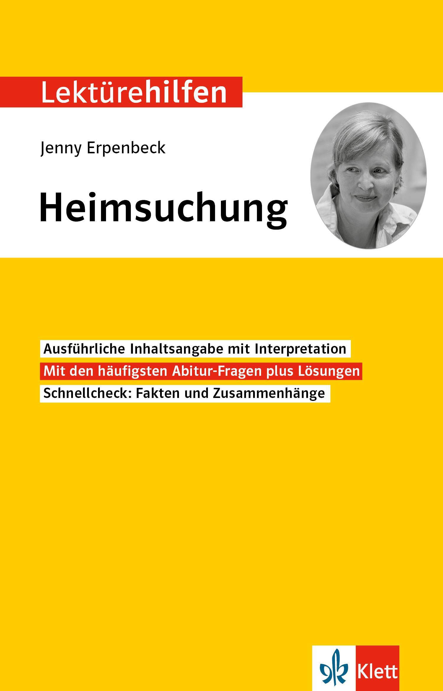 Vorderes Coverbild Klett Lektürehilfen Jenny Erpenbeck, Heimsuchung