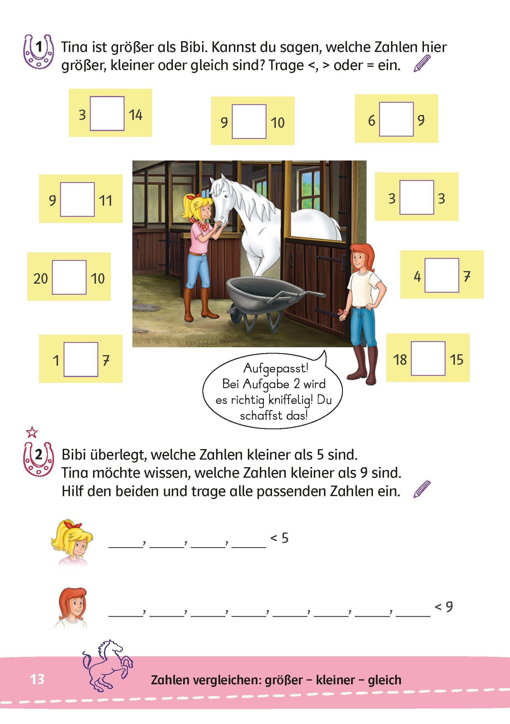 Beispielinhalt (Bild) Bibi & Tina: Lernrätsel Mathe ab 6 Jahren