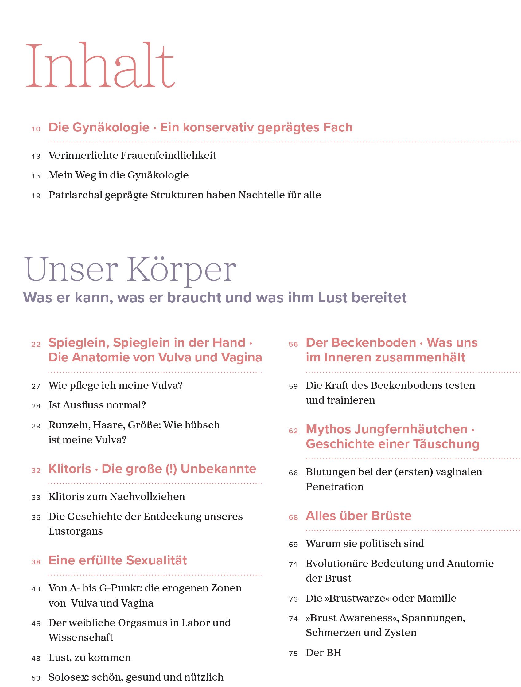 Beispielinhalt (Bild) Das große Gynbuch
