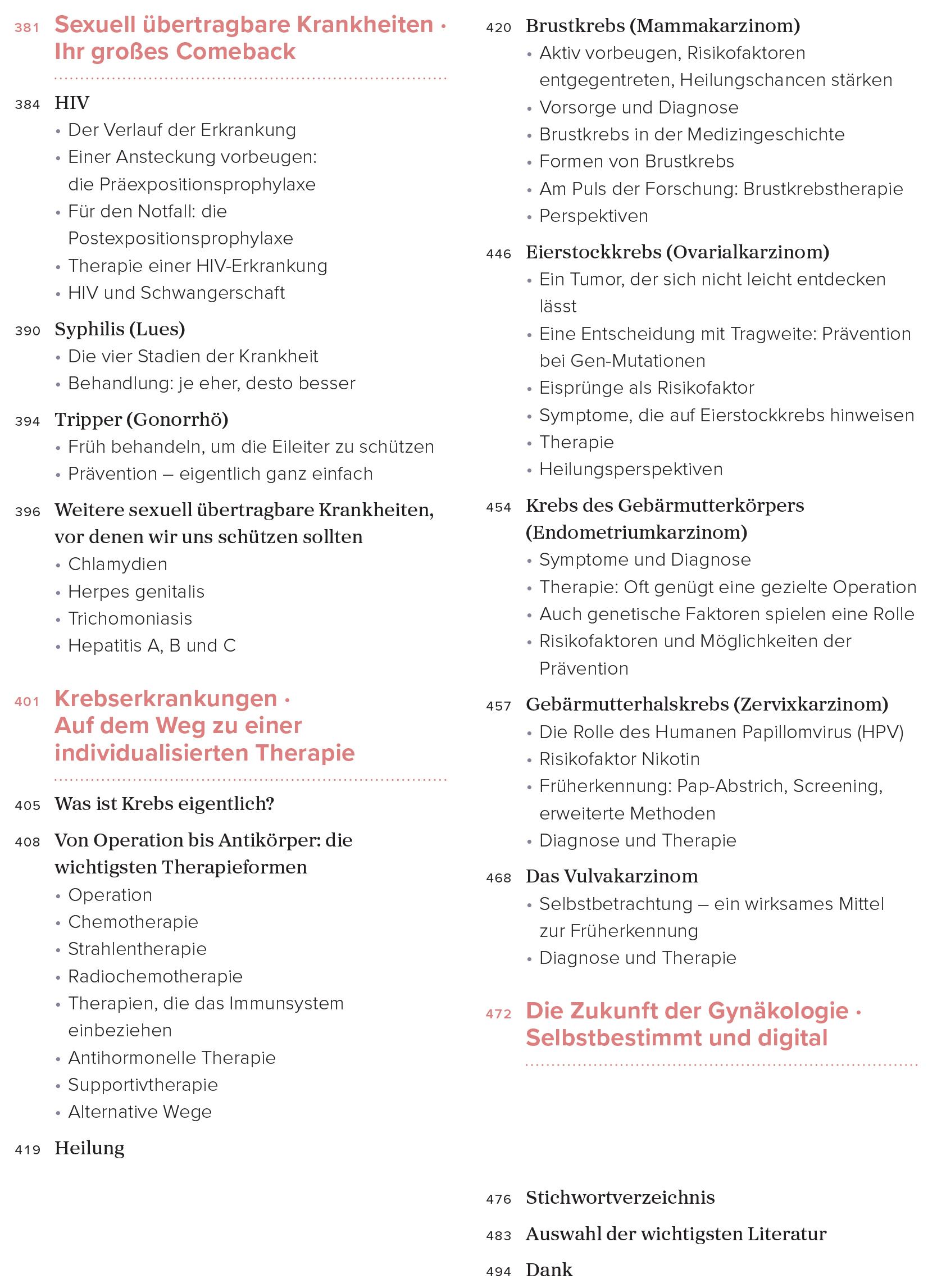 Beispielinhalt (Bild) Das große Gynbuch
