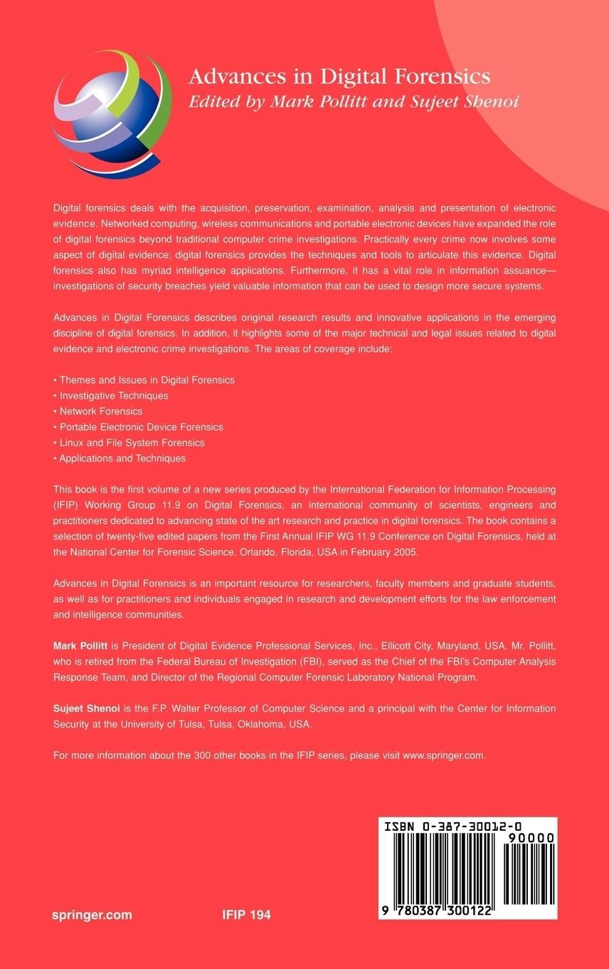 Rückseitencover Advances in Digital Forensics