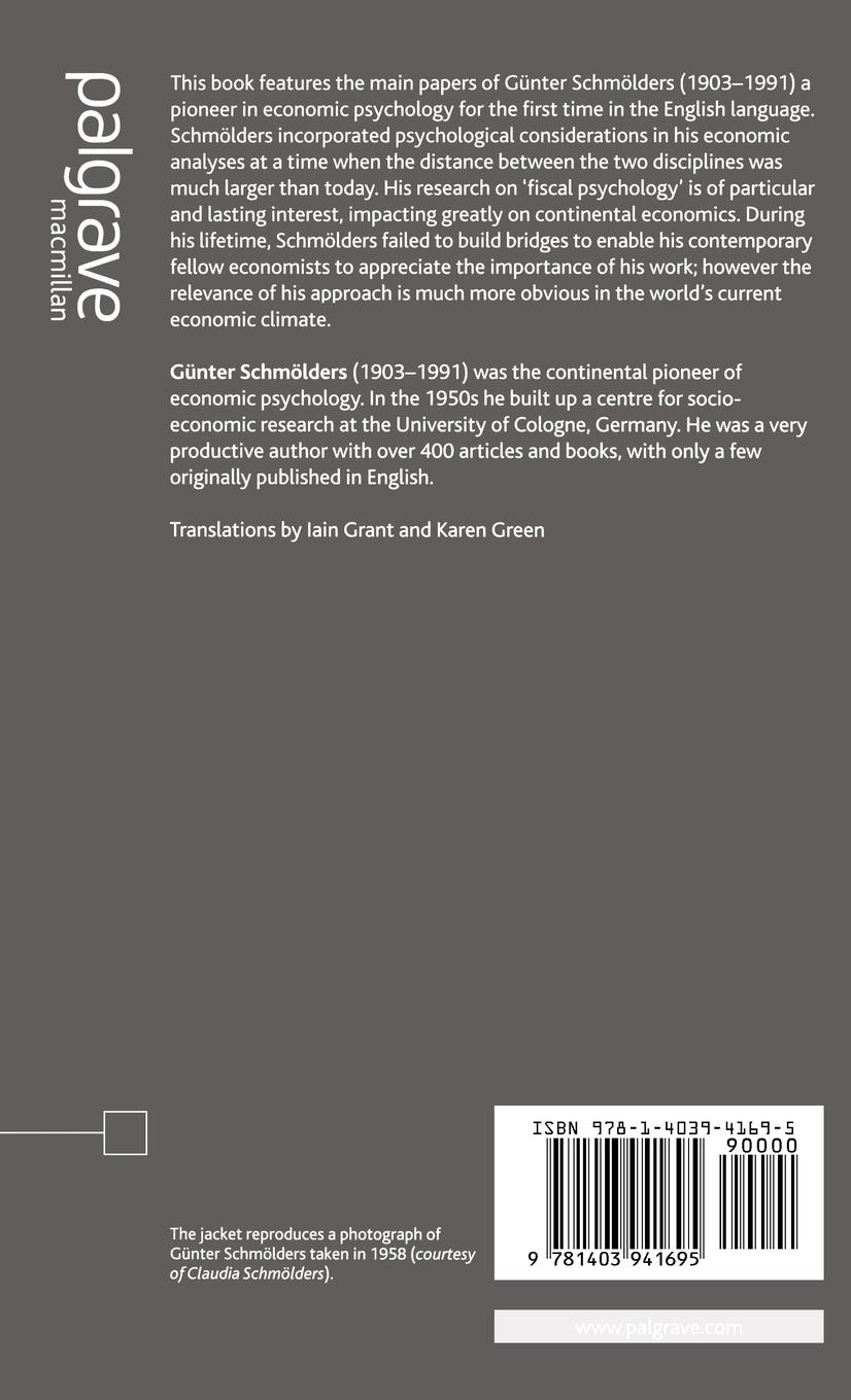 Rückseitencover The Psychology of Money and Public Finance