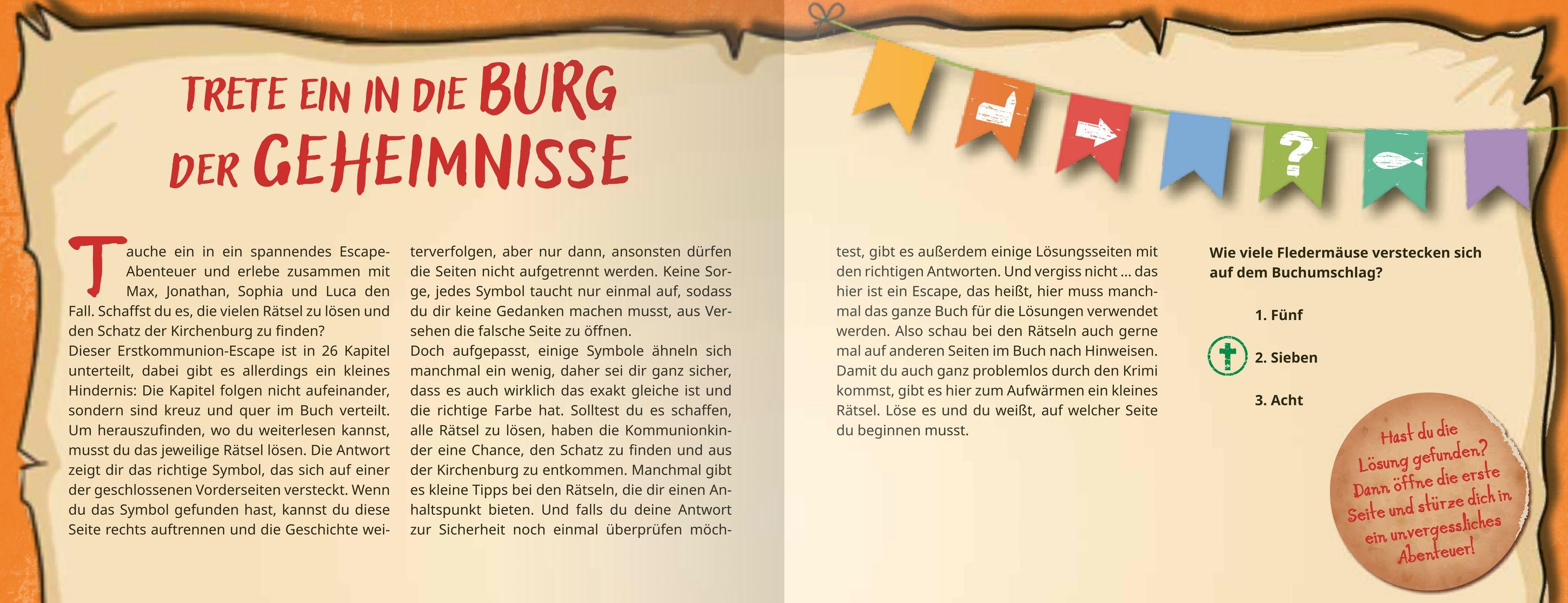 Beispielinhalt (Bild) Erstkommunion-Escape - Die Burg der Geheimnisse