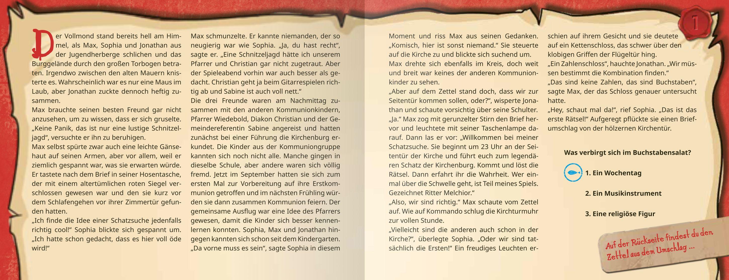 Beispielinhalt (Bild) Erstkommunion-Escape - Die Burg der Geheimnisse