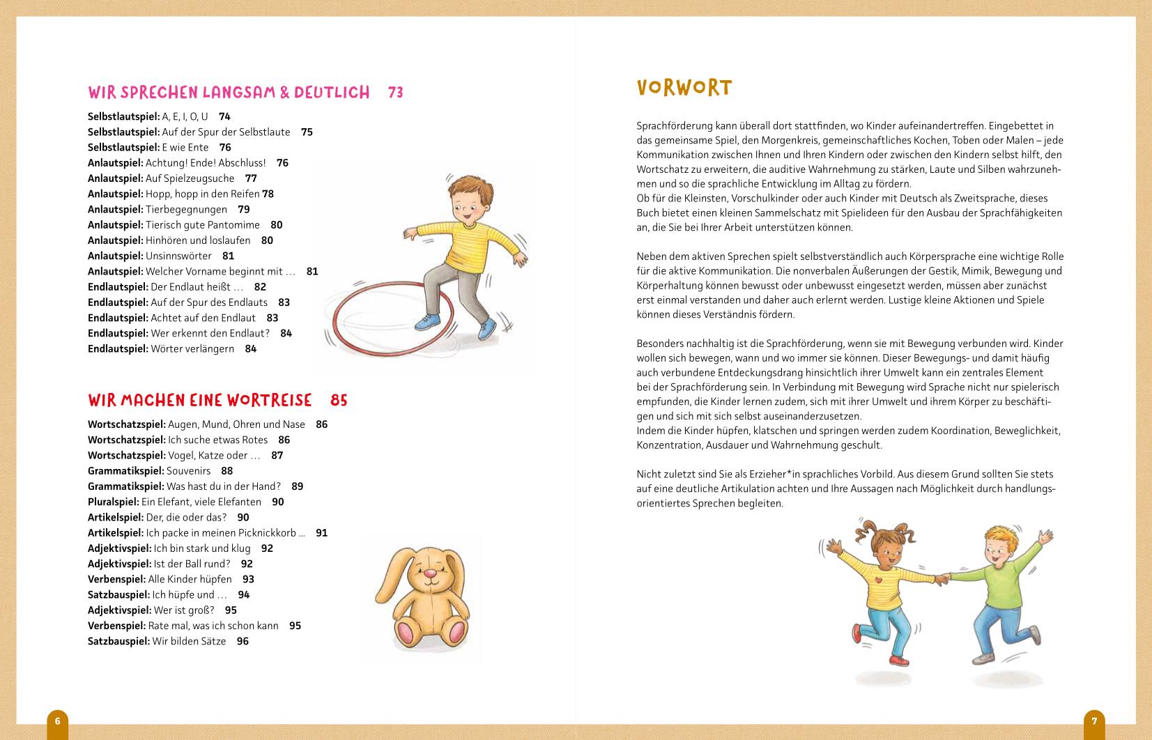 Beispielinhalt (Bild) Reimen, springen, Silben schwingen