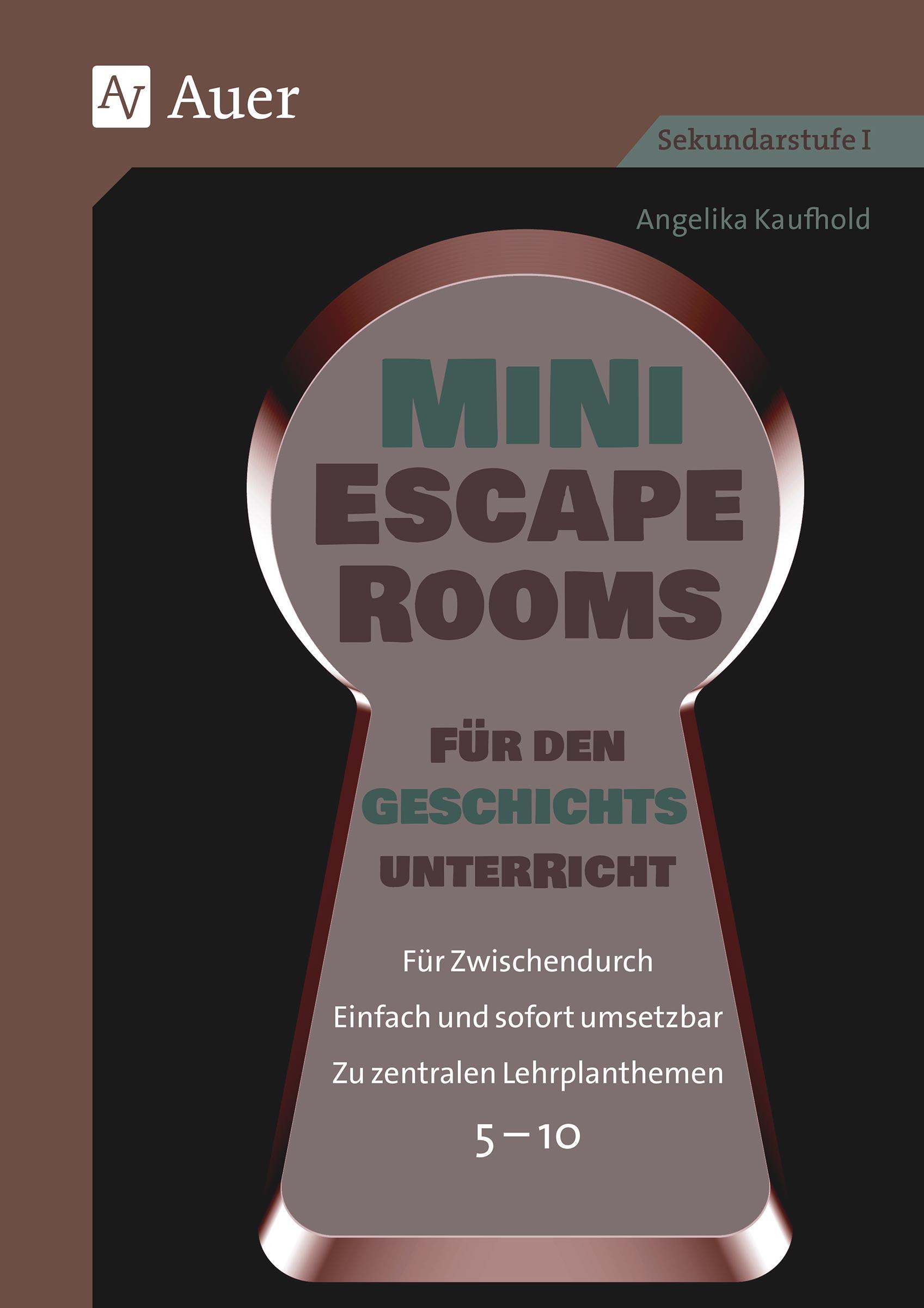 Vorderes Coverbild Mini-Escape Rooms für den Geschichtsunterricht