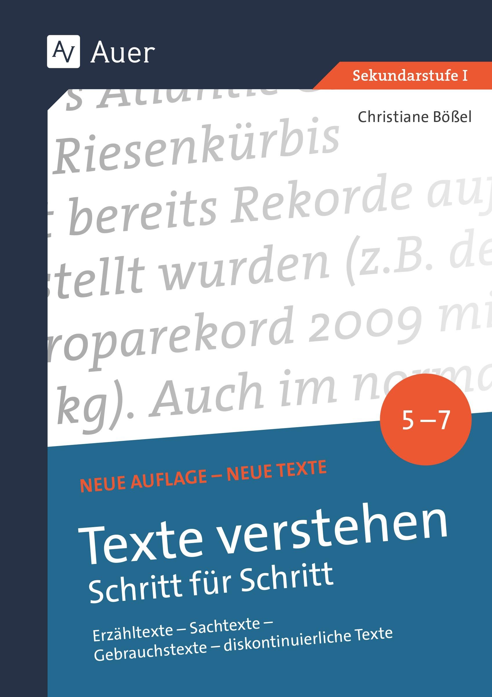 Vorderes Coverbild Texte verstehen - Schritt für Schritt Klasse 5-7