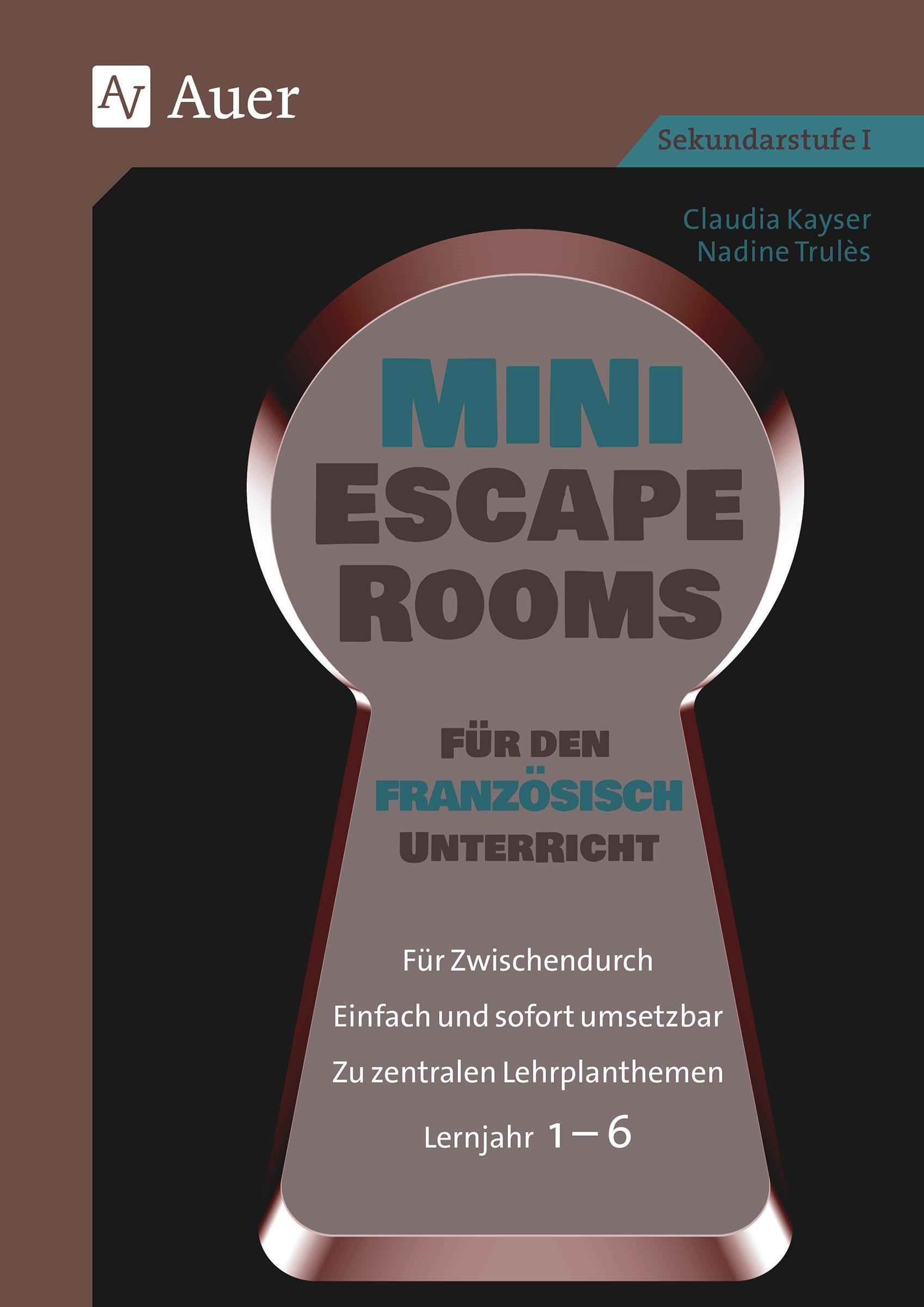 Vorderes Coverbild Mini-Escape Rooms für den Französischunterricht