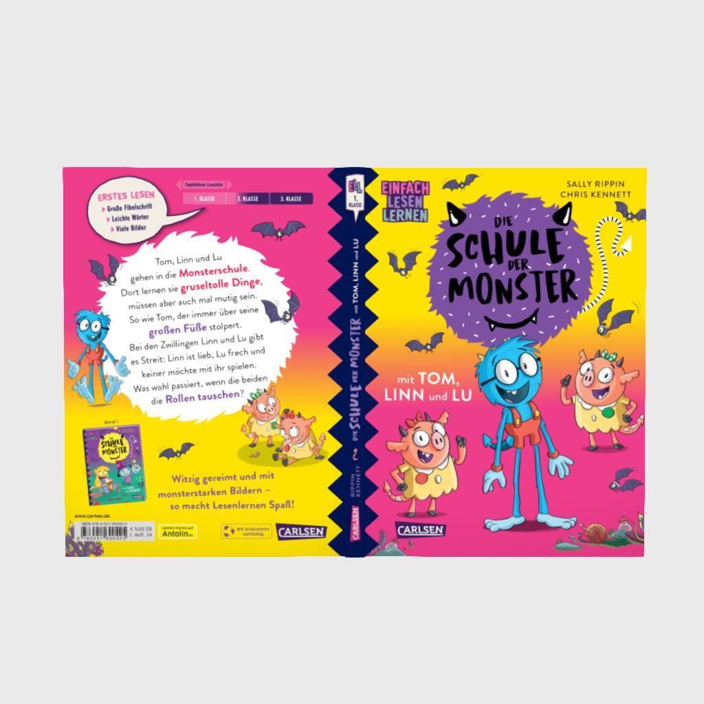 Beispielinhalt (Bild) Die Schule der Monster mit Tom, Linn und Lu