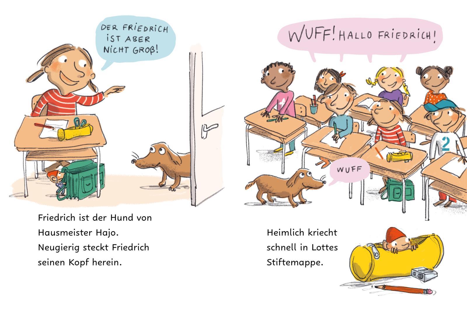 Beispielinhalt (Bild) Der kleine Herr Heimlich in der Schule