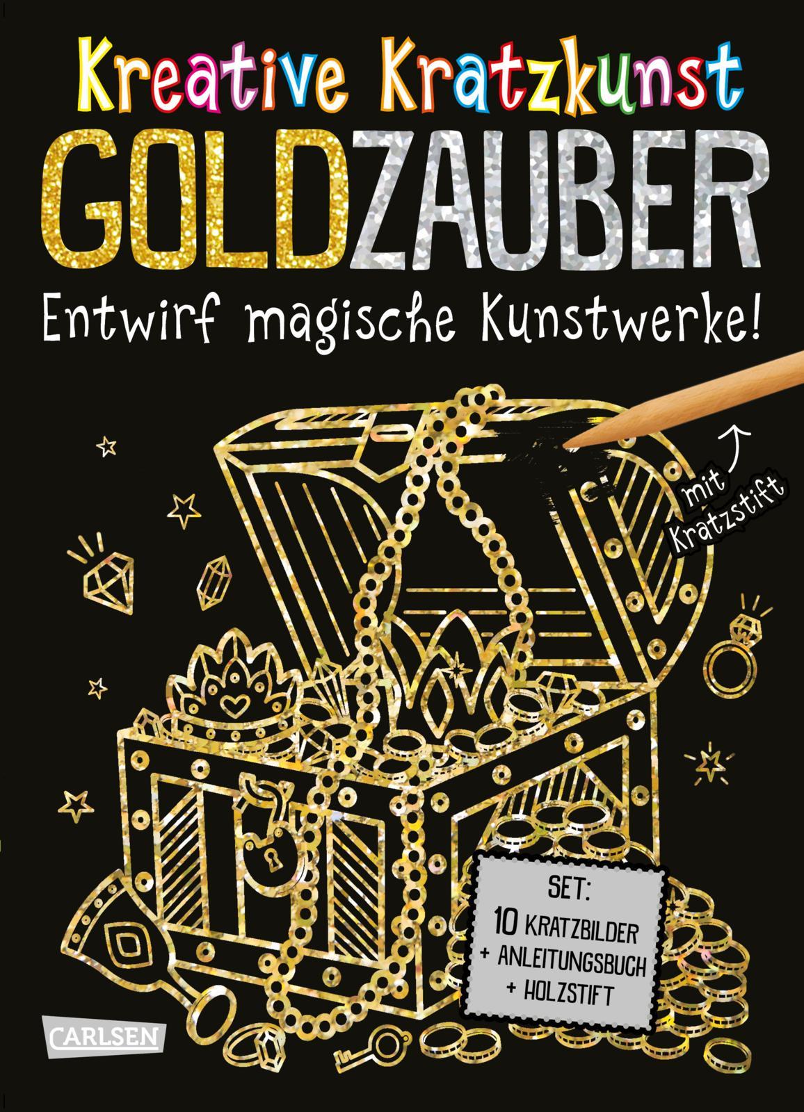 Vorderes Coverbild Kratzbilder für Kinder: Kreative Kratzkunst: Goldzauber