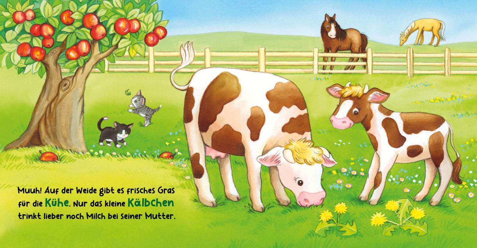 Beispielinhalt (Bild) Baby Pixi (unkaputtbar) 167: Baby Pixi Stoff: Wir besuchen den Bauernhof