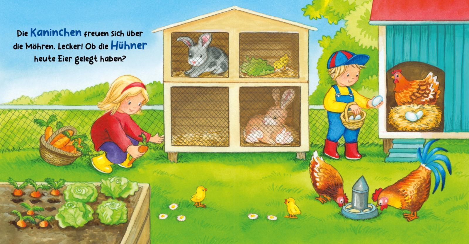Beispielinhalt (Bild) Baby Pixi (unkaputtbar) 167: Baby Pixi Stoff: Wir besuchen den Bauernhof