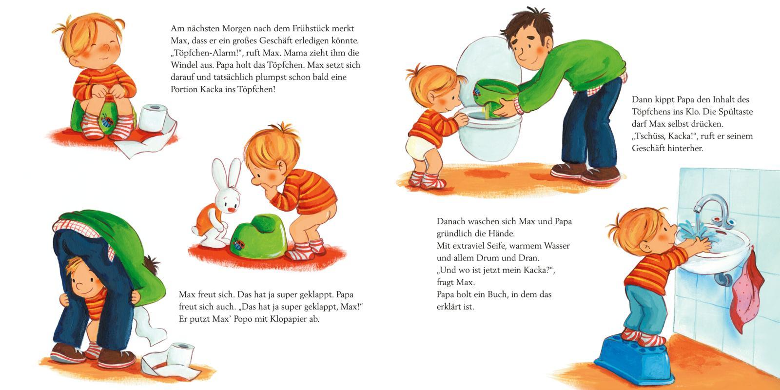 Beispielinhalt (Bild) LESEMAUS 61: Max geht aufs Klo