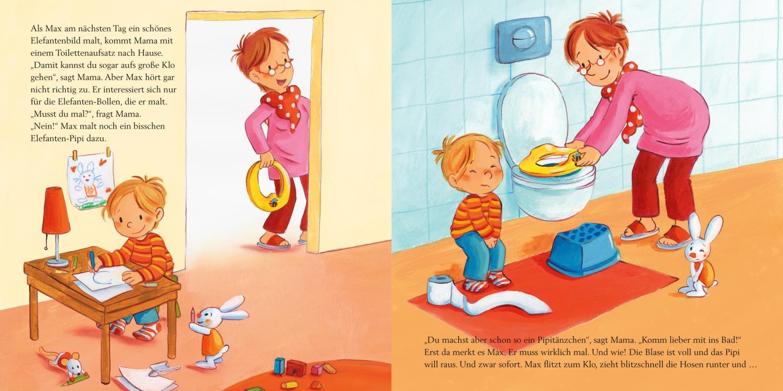 Beispielinhalt (Bild) LESEMAUS 61: Max geht aufs Klo