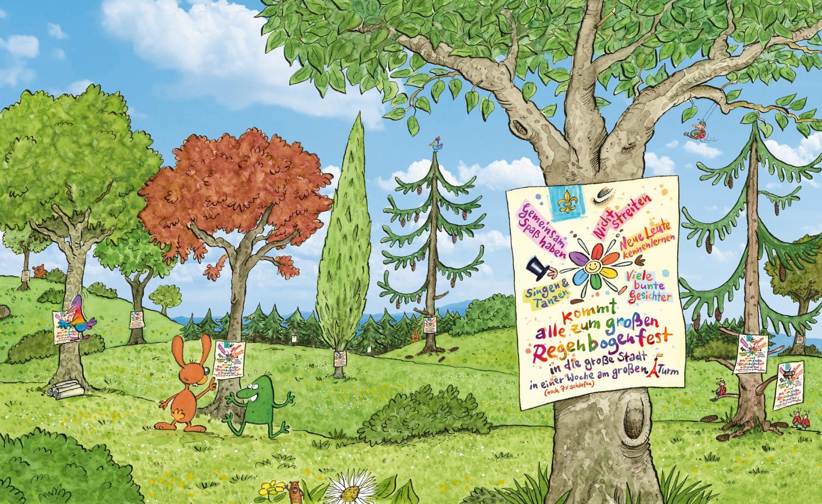 Beispielinhalt (Bild) Nulli & Priesemut: Das große Regenbogenfest