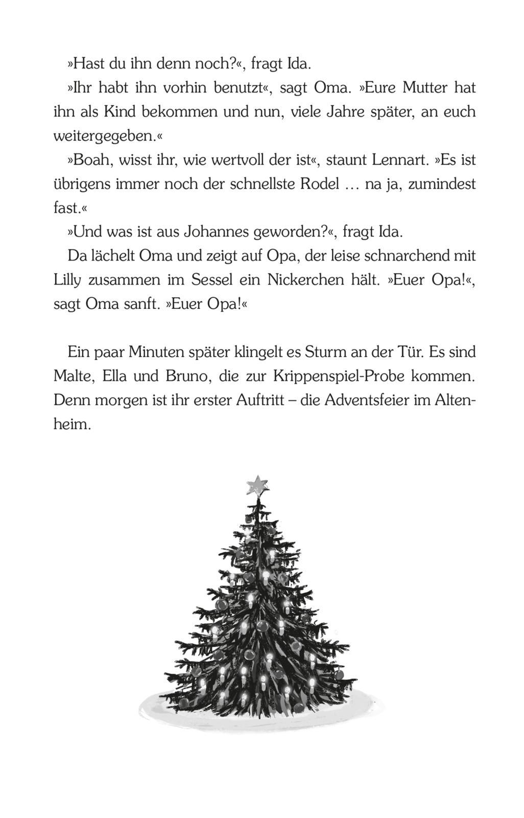 Beispielinhalt (Bild) Advent im Holunderweg - 24 neue Geschichten bis zum Weihnachtsfest