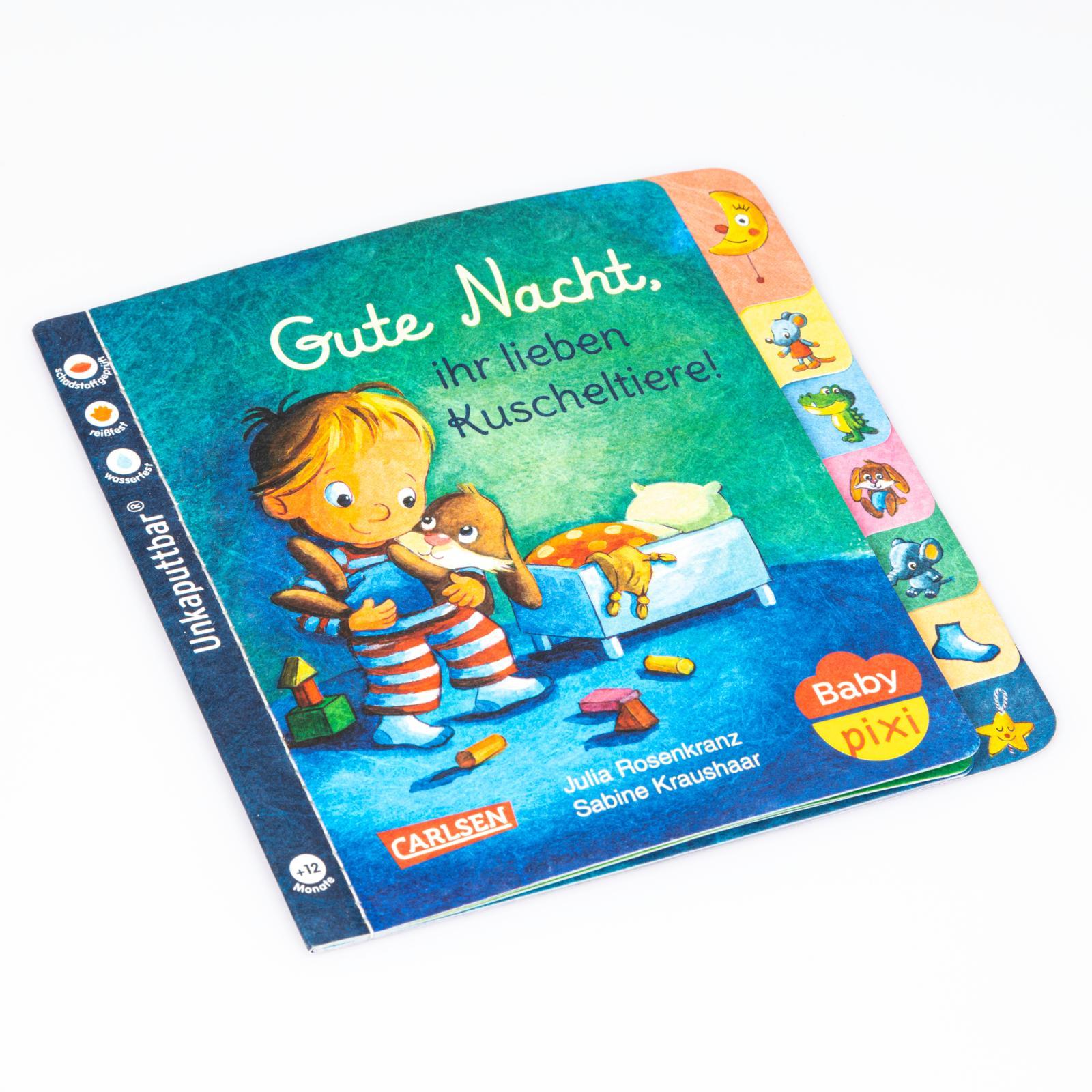 Beispielinhalt (Bild) Baby Pixi (unkaputtbar) 73: Gute Nacht, ihr lieben Kuscheltiere!