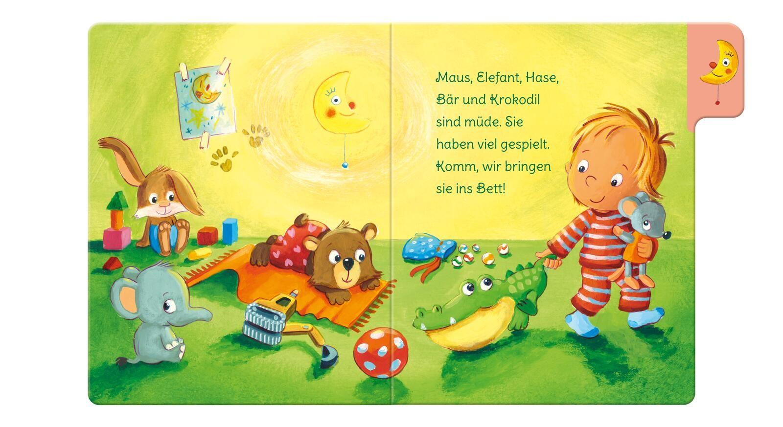 Beispielinhalt (Bild) Baby Pixi (unkaputtbar) 73: Gute Nacht, ihr lieben Kuscheltiere!