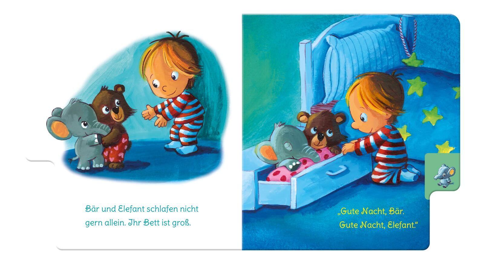 Beispielinhalt (Bild) Baby Pixi (unkaputtbar) 73: Gute Nacht, ihr lieben Kuscheltiere!