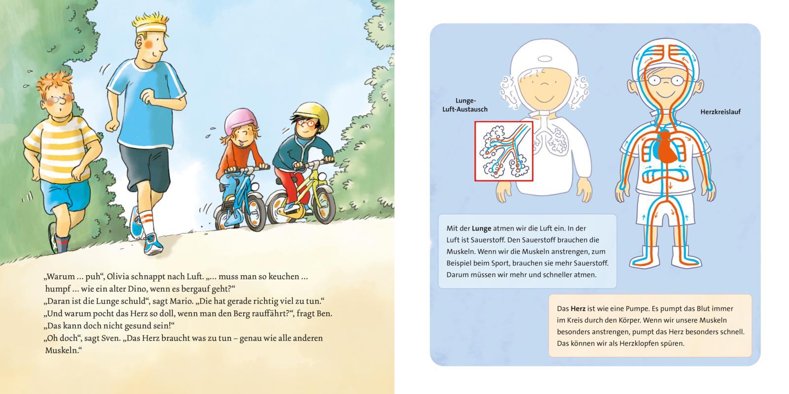 Beispielinhalt (Bild) LESEMAUS 179: Unsere Körper - Turnen, Toben, Bewegen