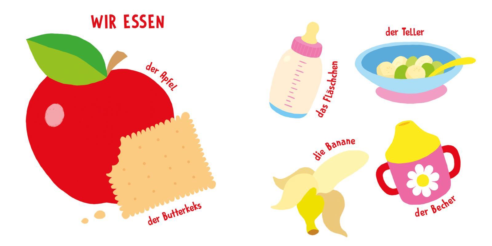 Beispielinhalt (Bild) Baby Pixi (unkaputtbar) 166: Baby Pixi Stoff: Meine bunten Sachen