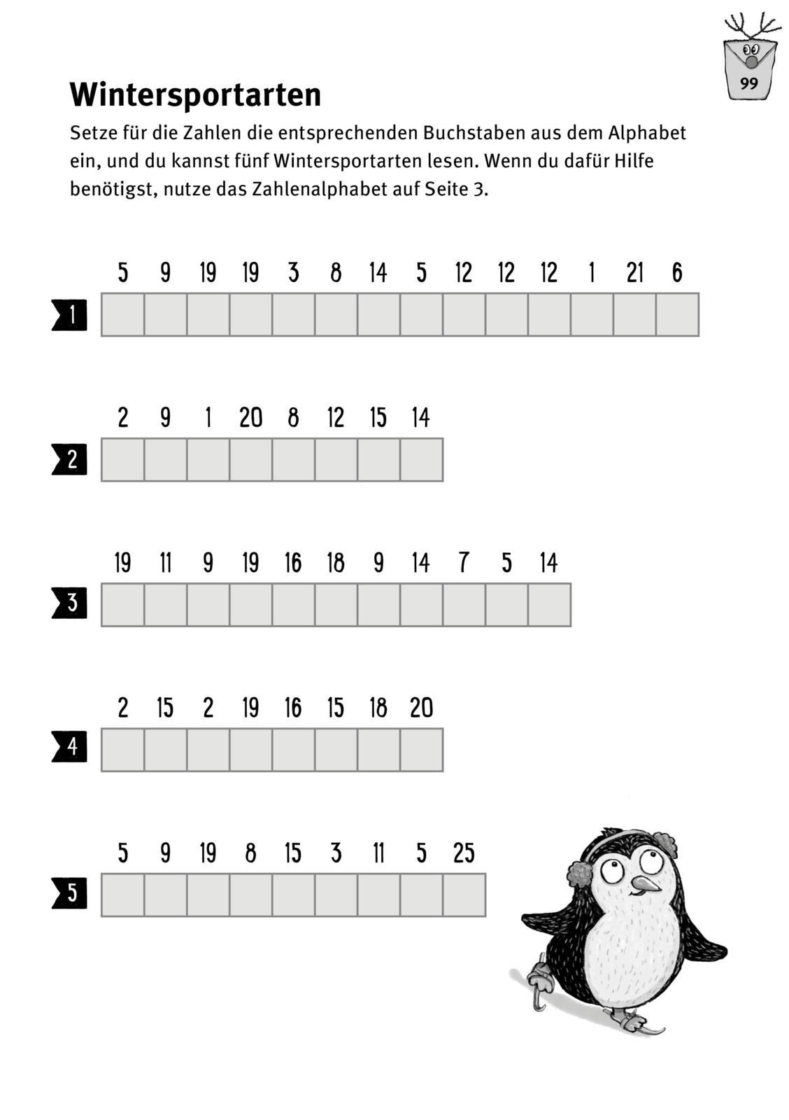 Beispielinhalt (Bild) Mein dicker Winter-Rätselblock