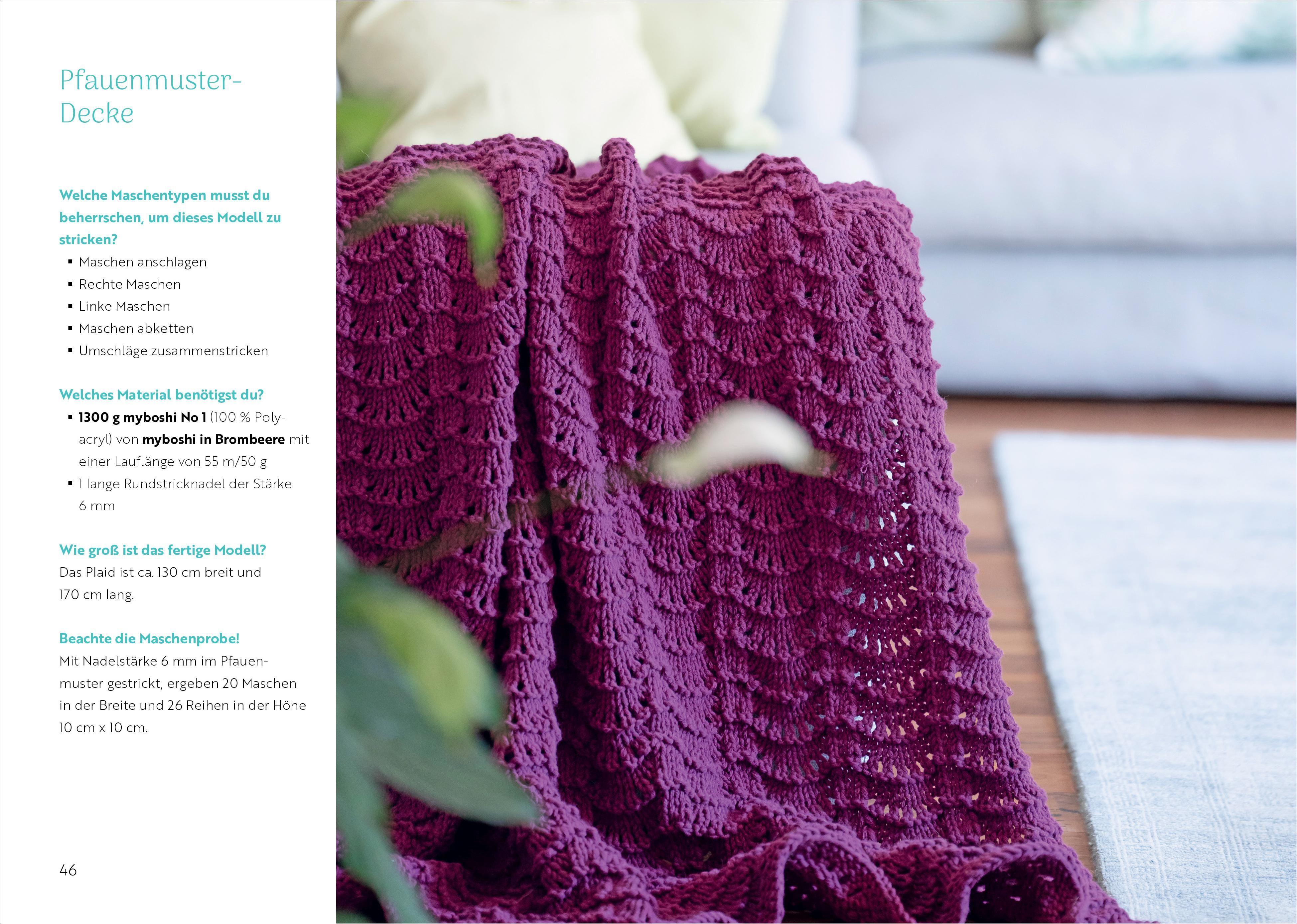 Beispielinhalt (Bild) Kuschelige Decken und Plaids stricken und häkeln