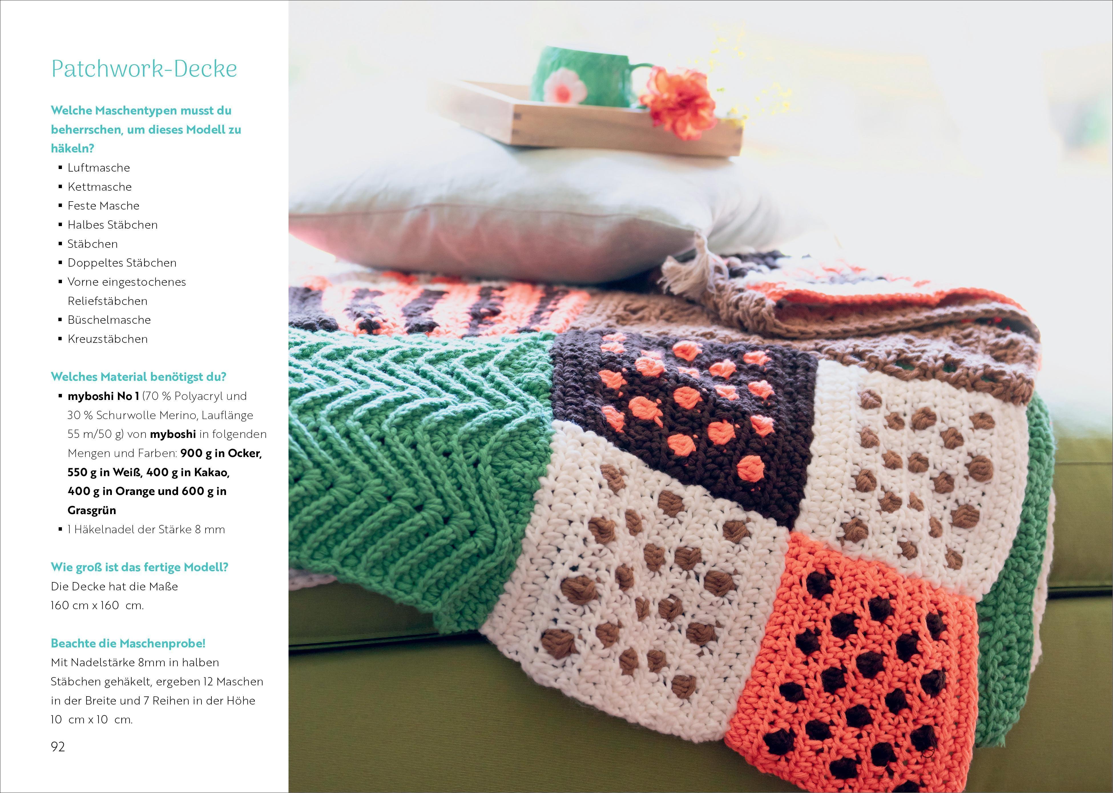 Beispielinhalt (Bild) Kuschelige Decken und Plaids stricken und häkeln