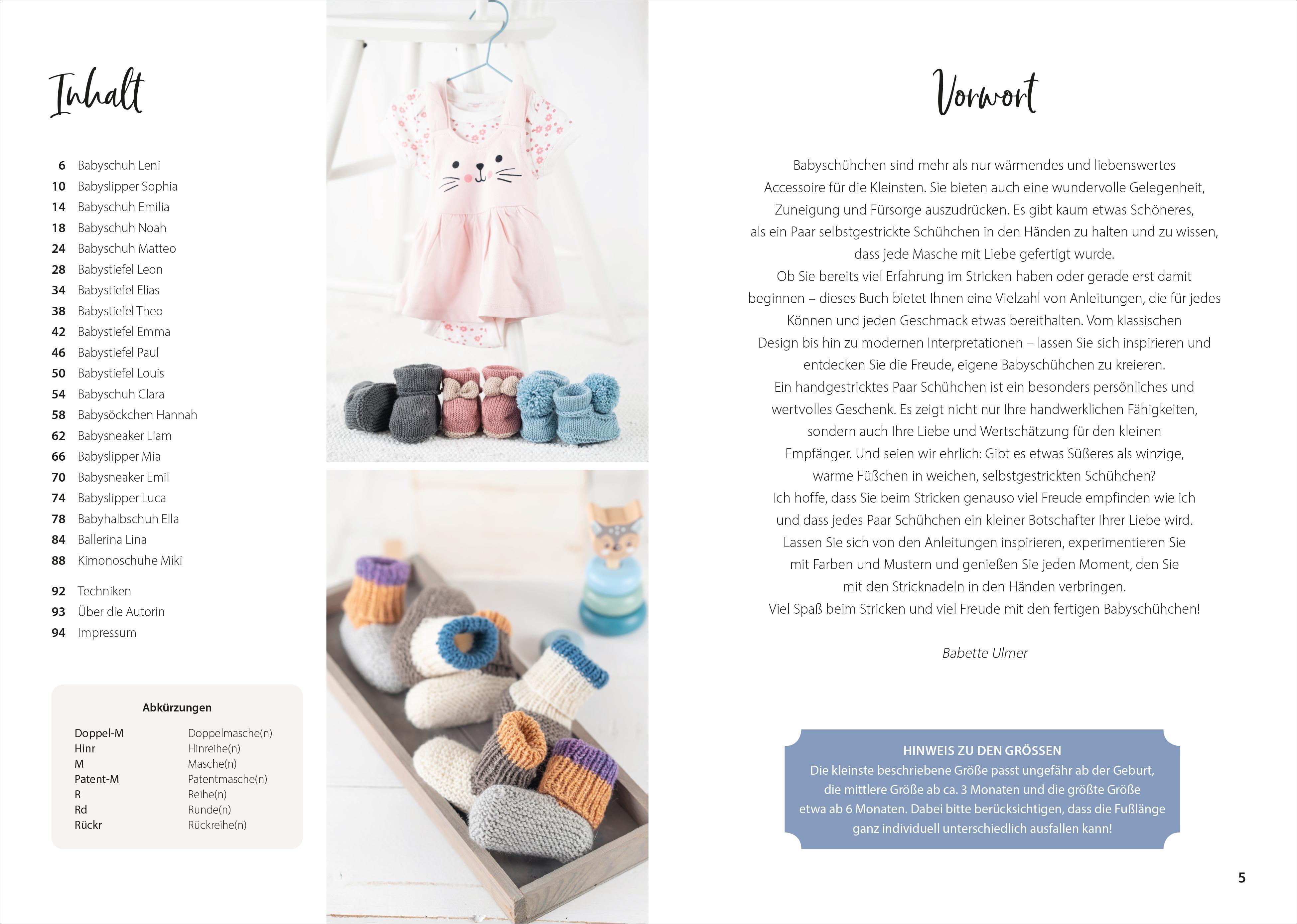 Beispielinhalt (Bild) Süße Babyschühchen stricken