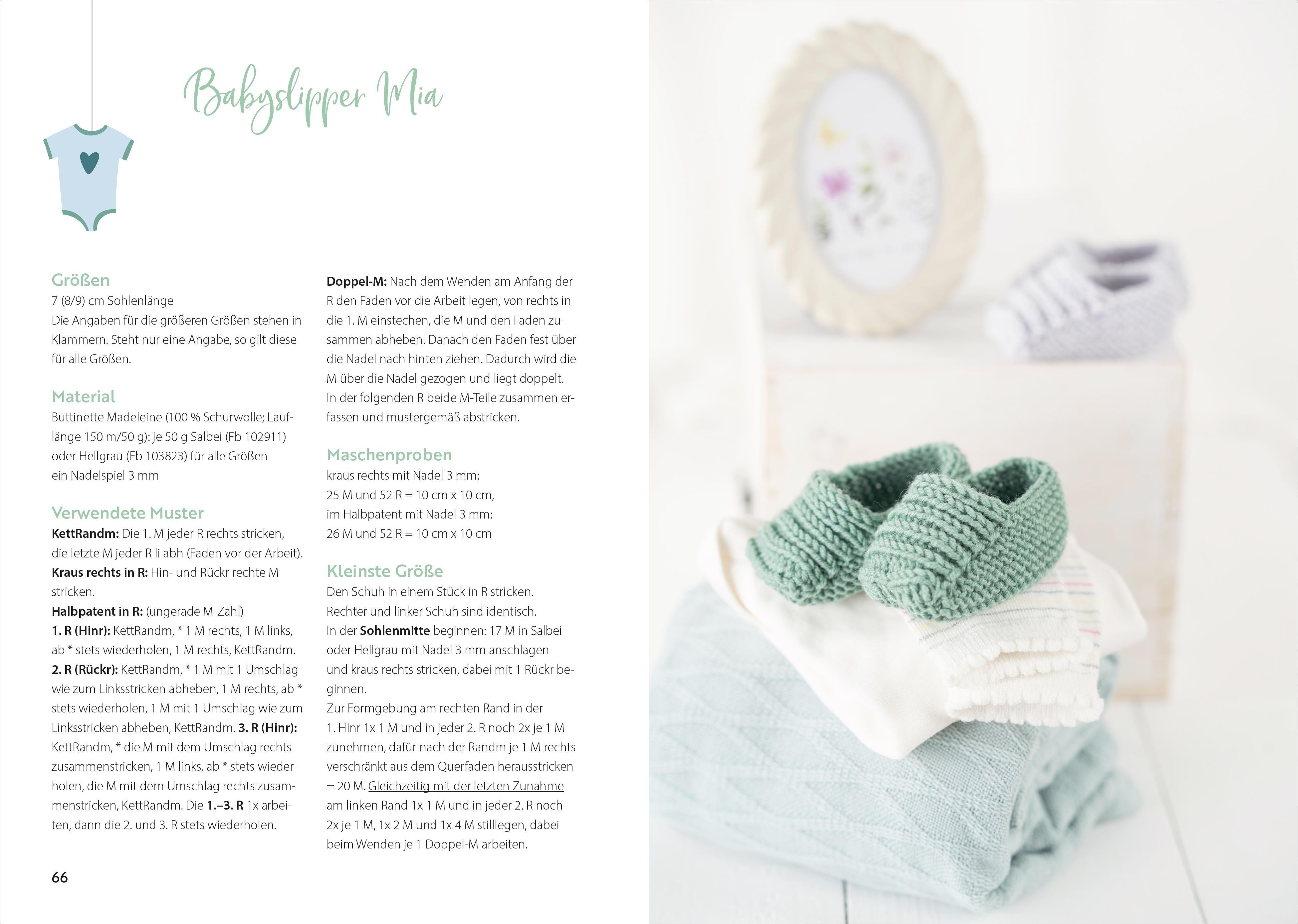 Beispielinhalt (Bild) Süße Babyschühchen stricken