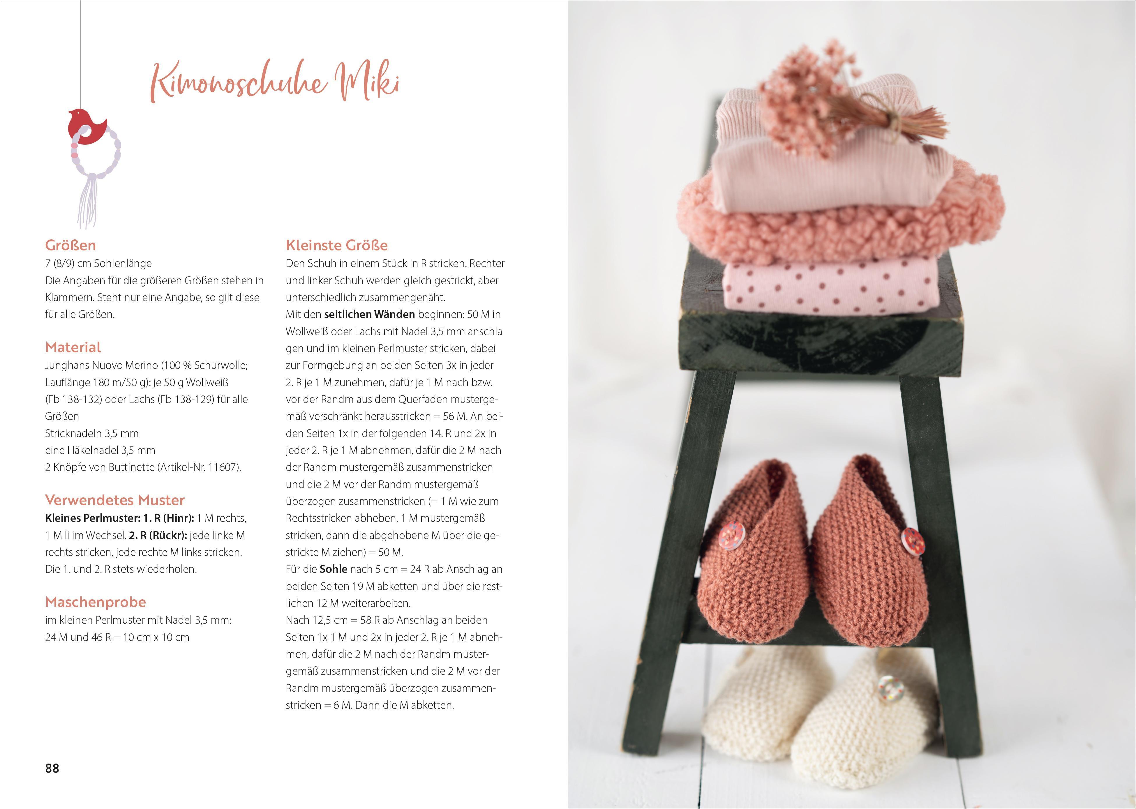 Beispielinhalt (Bild) Süße Babyschühchen stricken