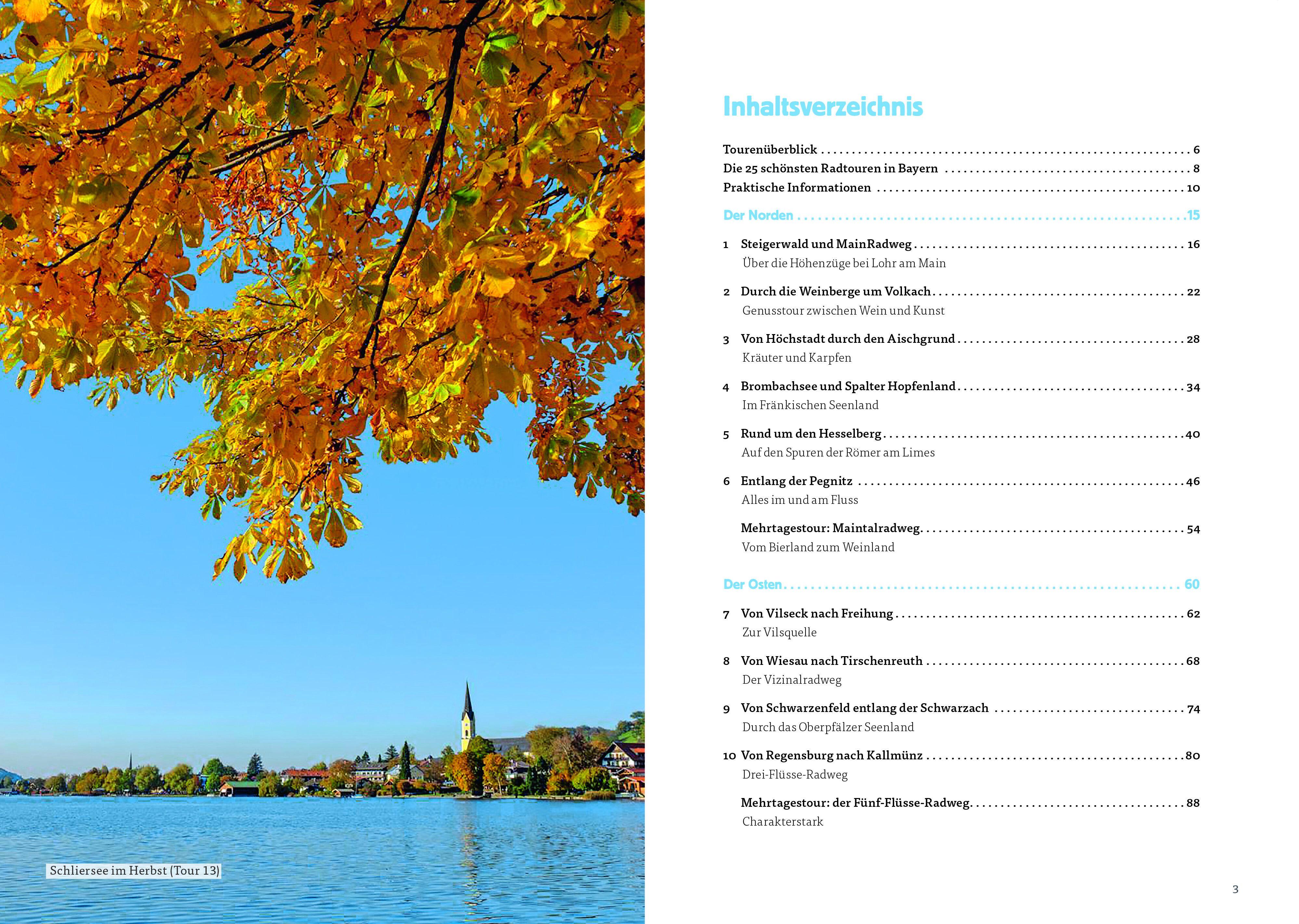 Beispielinhalt (Bild) Die Radel-Bucket-List Bayern