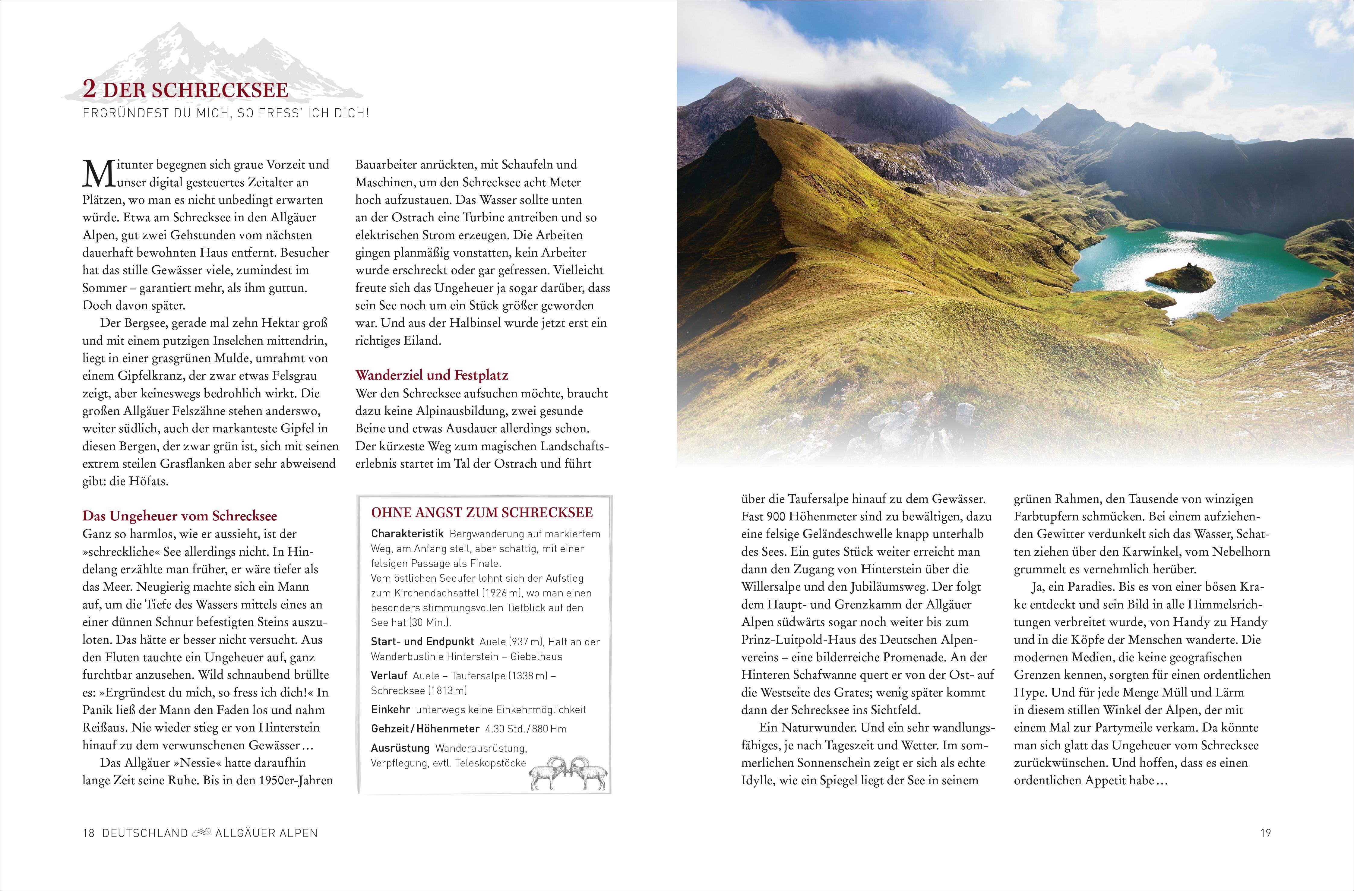 Beispielinhalt (Bild) Das Buch der mystischen Orte in den Alpen