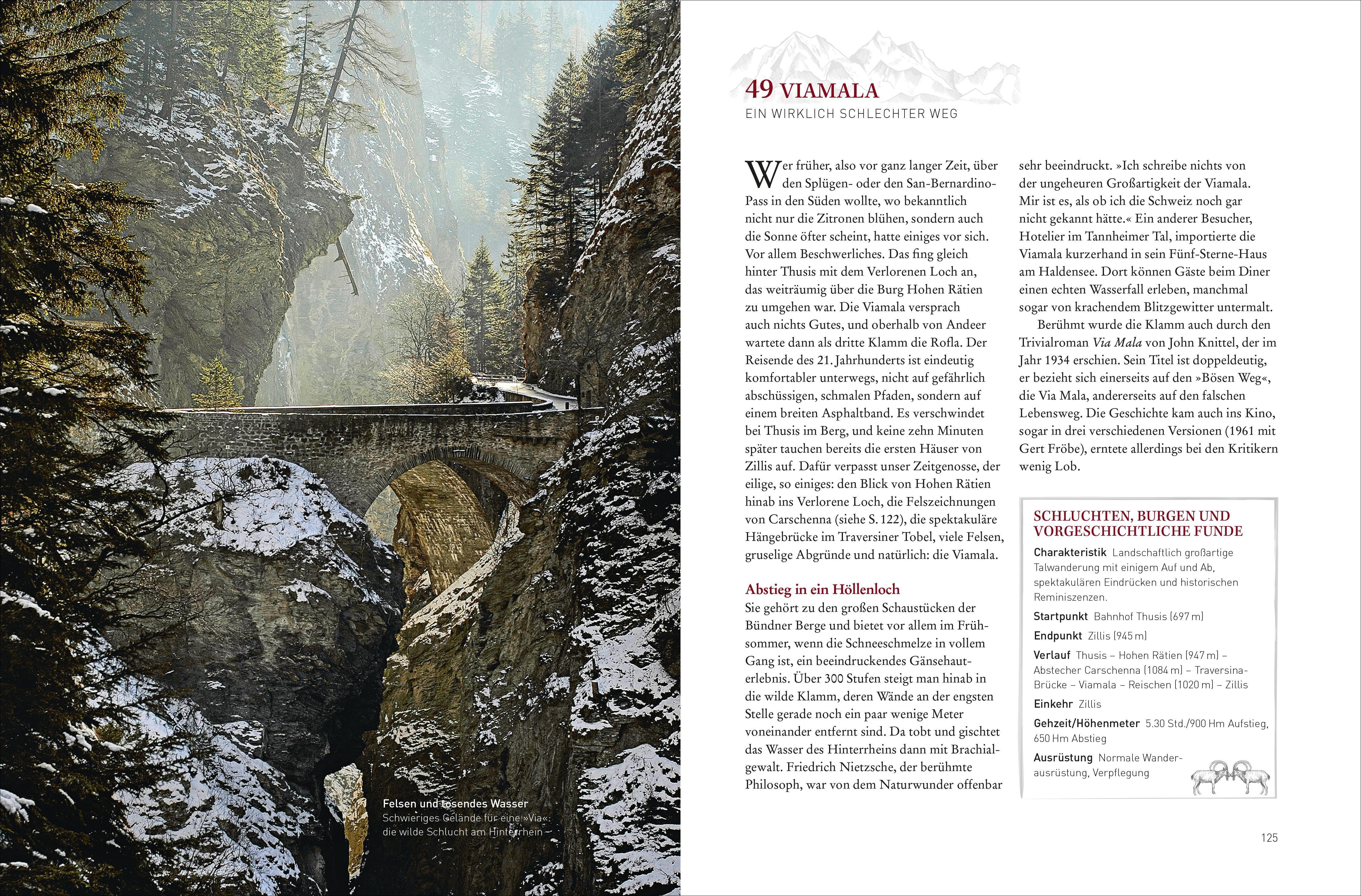 Beispielinhalt (Bild) Das Buch der mystischen Orte in den Alpen