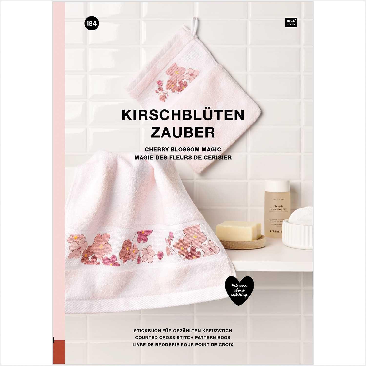 Vorderes Coverbild Stickbuch 184 Kirschblütenzauber - Stickbuch für gezählten Kreuzstich