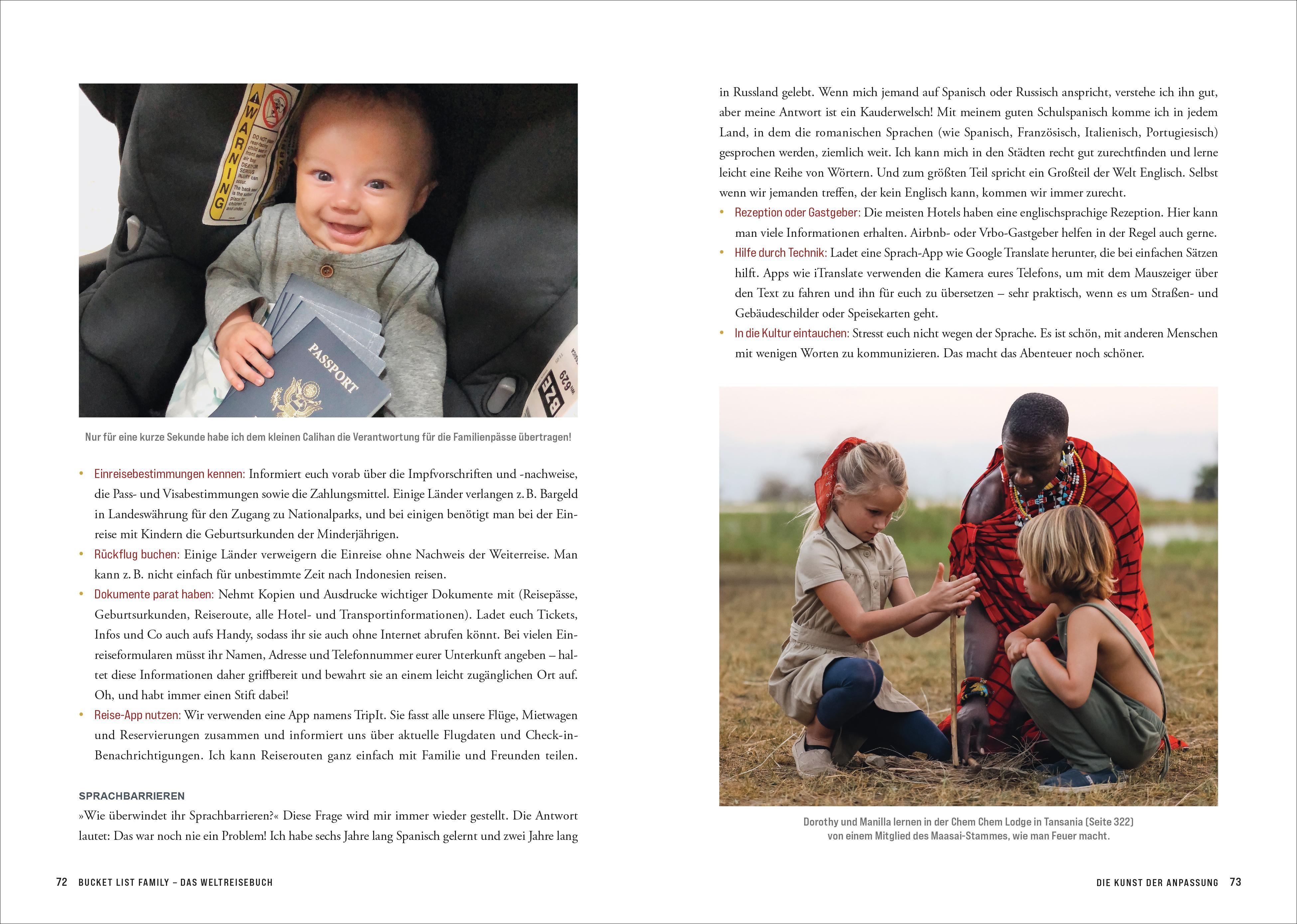 Beispielinhalt (Bild) Bucket List Family - Das Weltreisebuch