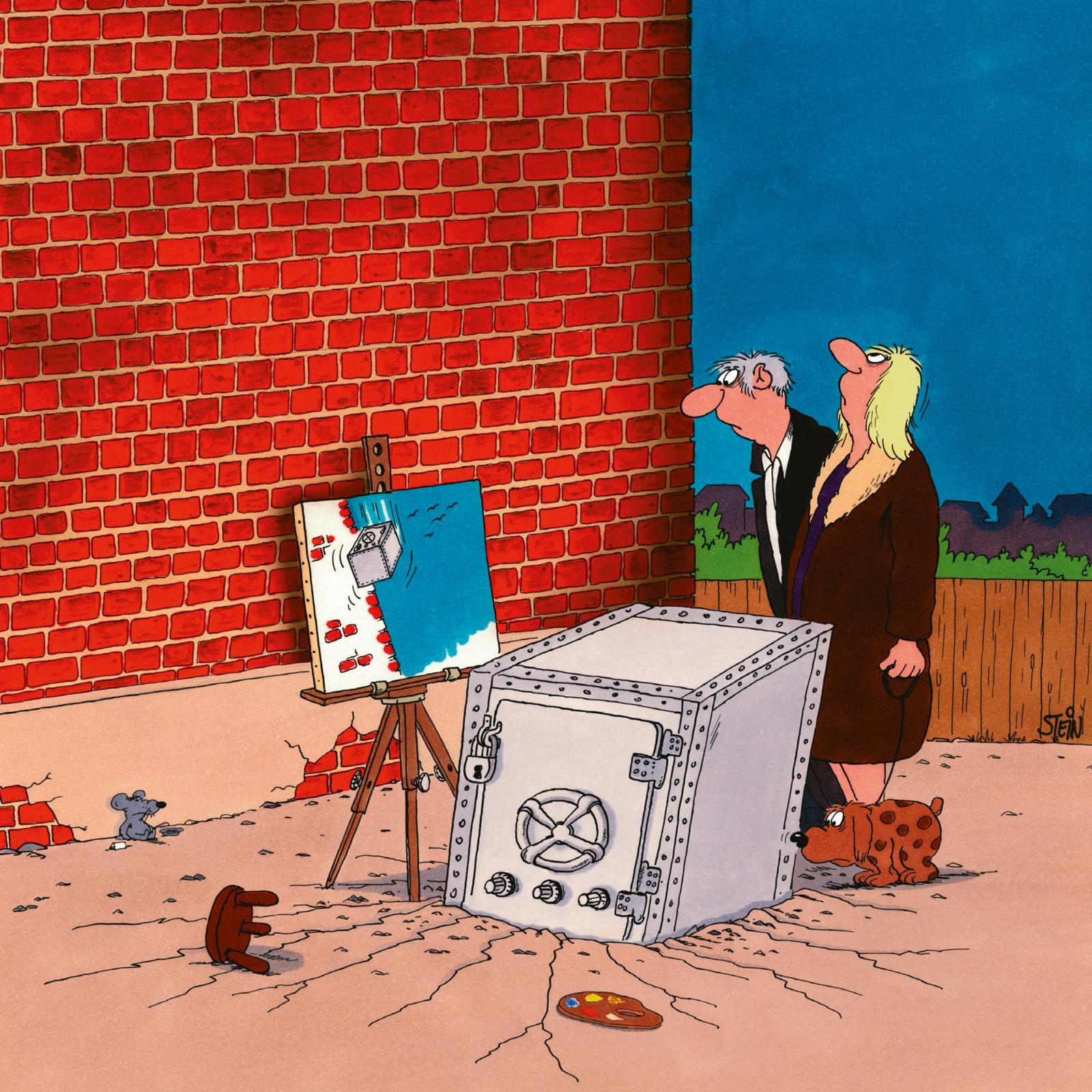 Beispielinhalt (Bild) Uli Stein: Gute Wünsche!: Kopf hoch! Schwarzer Humor hilft