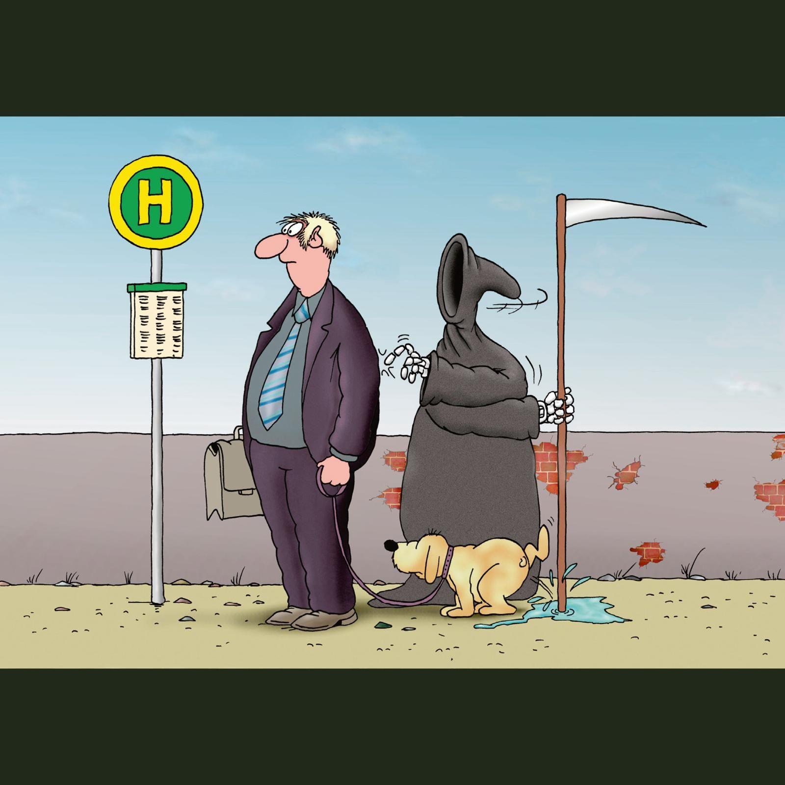 Beispielinhalt (Bild) Uli Stein: Gute Wünsche!: Kopf hoch! Schwarzer Humor hilft