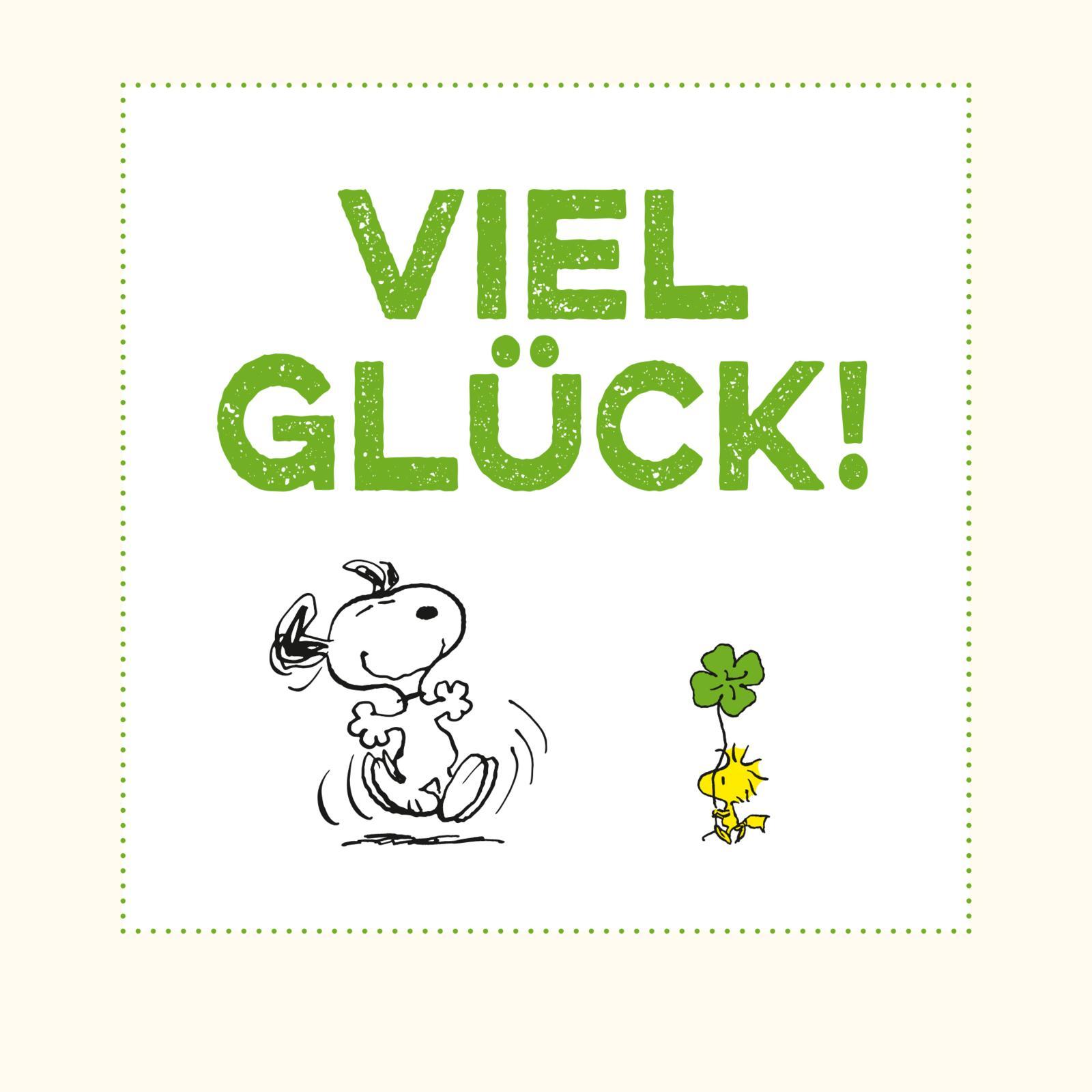 Beispielinhalt (Bild) Peanuts Geschenkbuch: Viel Glück wünschen Snoopy und die Peanuts!