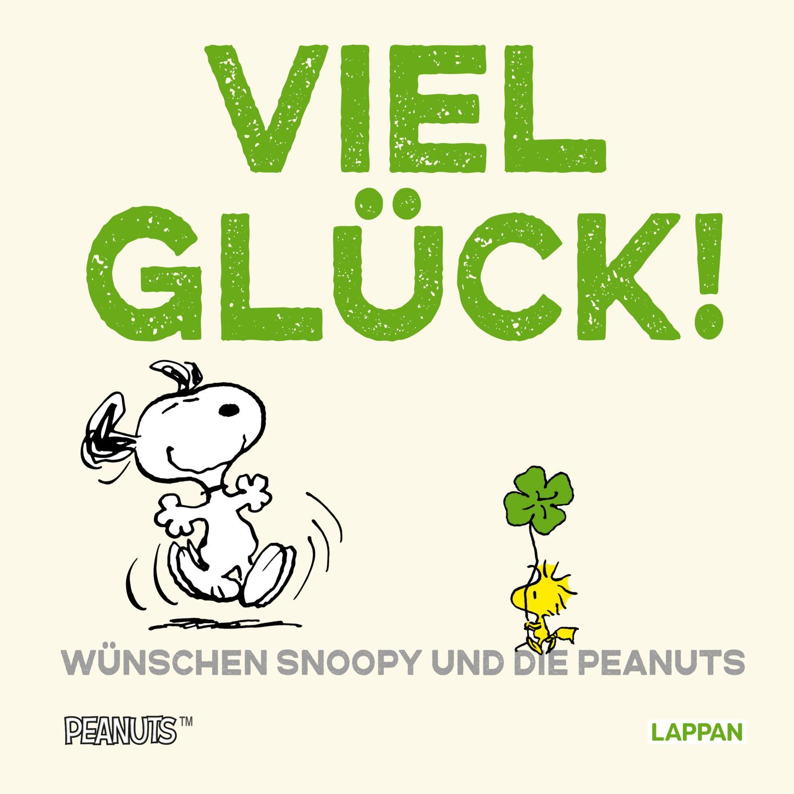 Vorderes Coverbild Peanuts Geschenkbuch: Viel Glück wünschen Snoopy und die Peanuts!