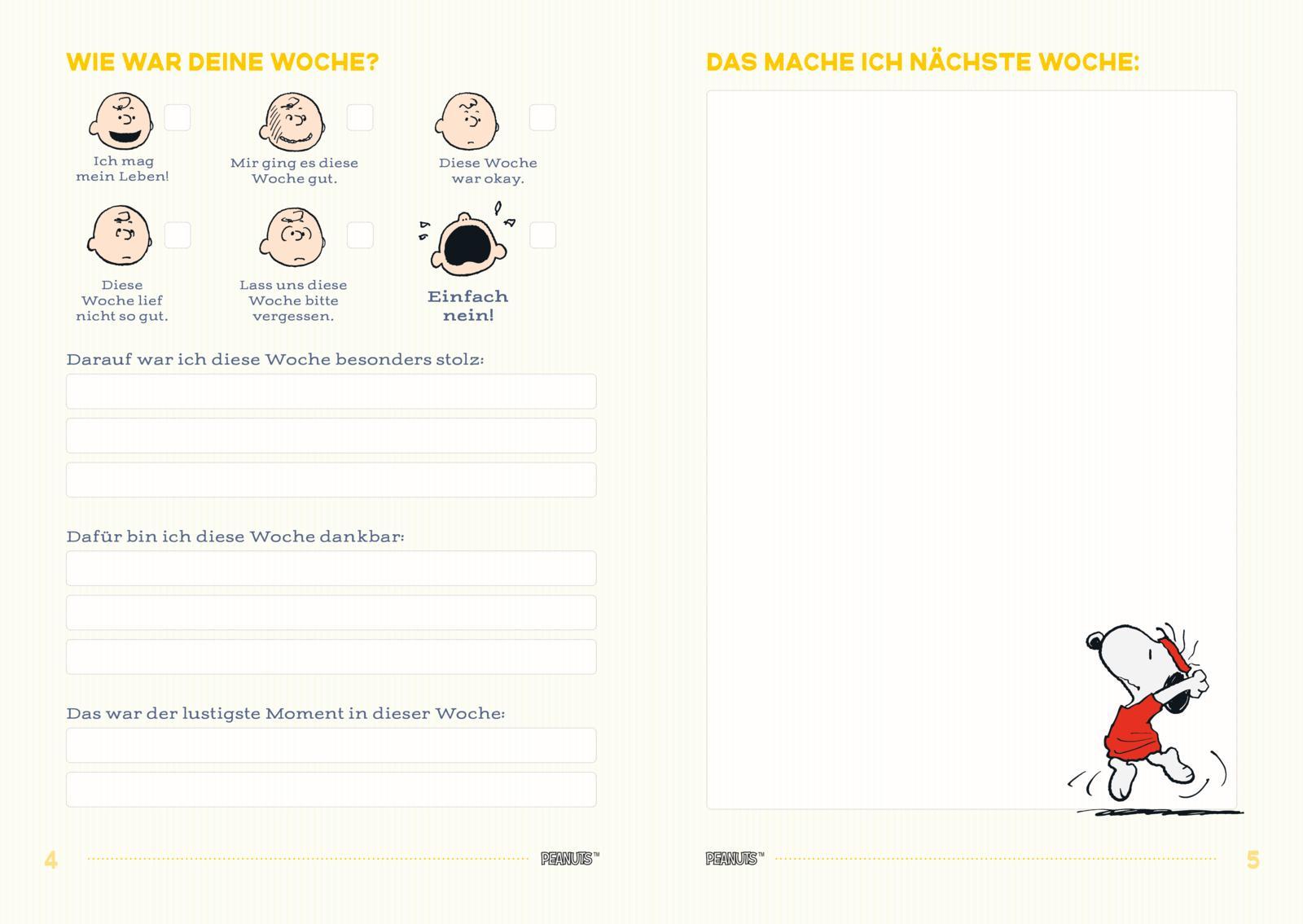 Beispielinhalt (Bild) Peanuts Geschenkbuch: Ein guter Tag