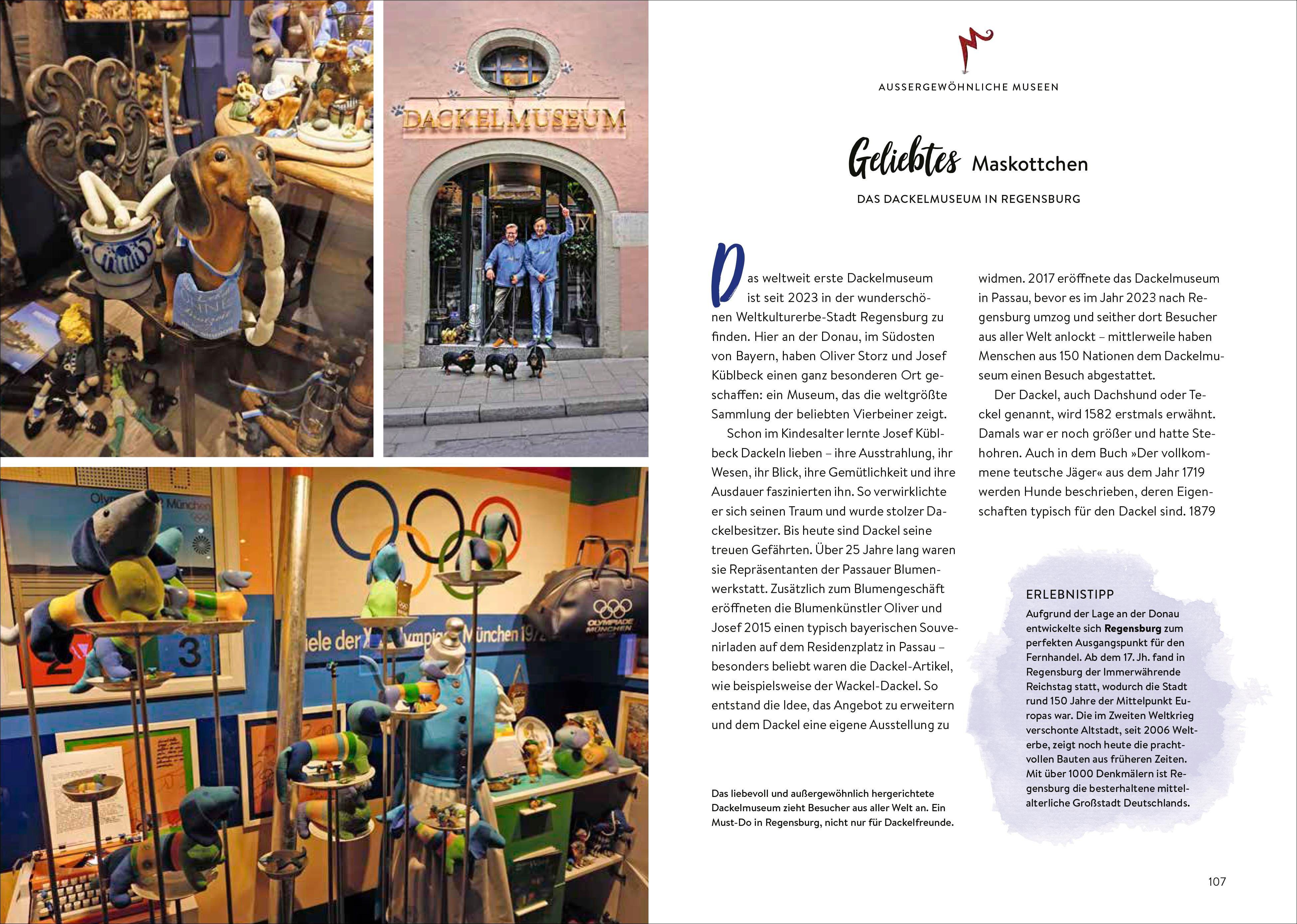 Beispielinhalt (Bild) Das Buch der kuriosen Orte in Bayern